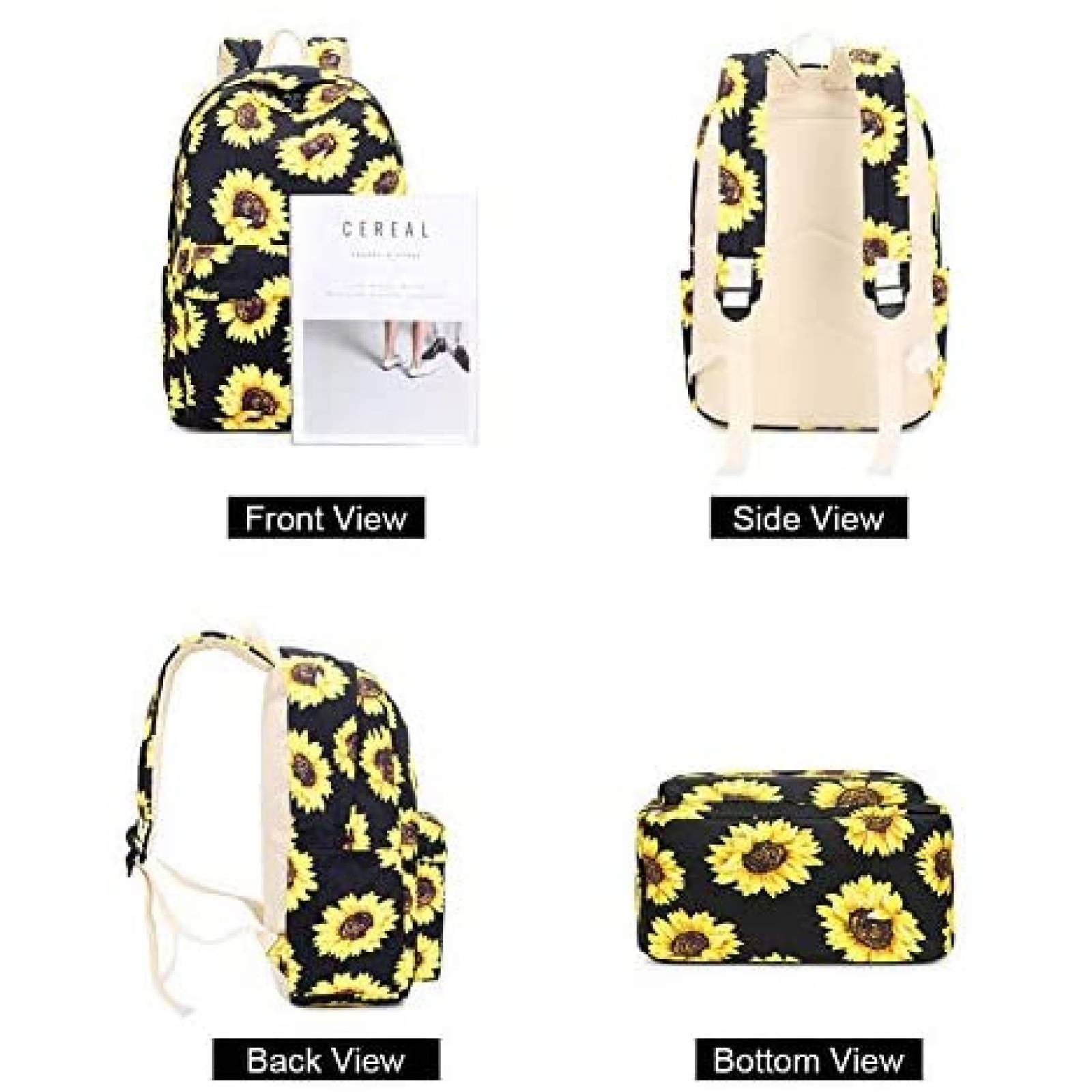 Mochila laptop EZYCOK sunflower001 USB Cargador portatil