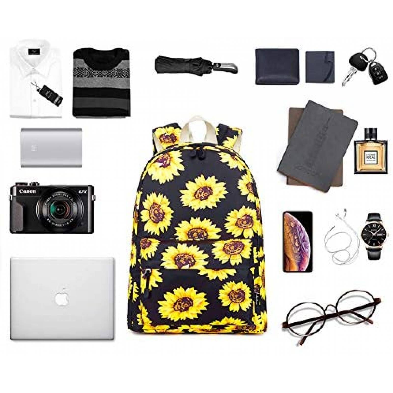 Mochila laptop EZYCOK sunflower001 USB Cargador portatil