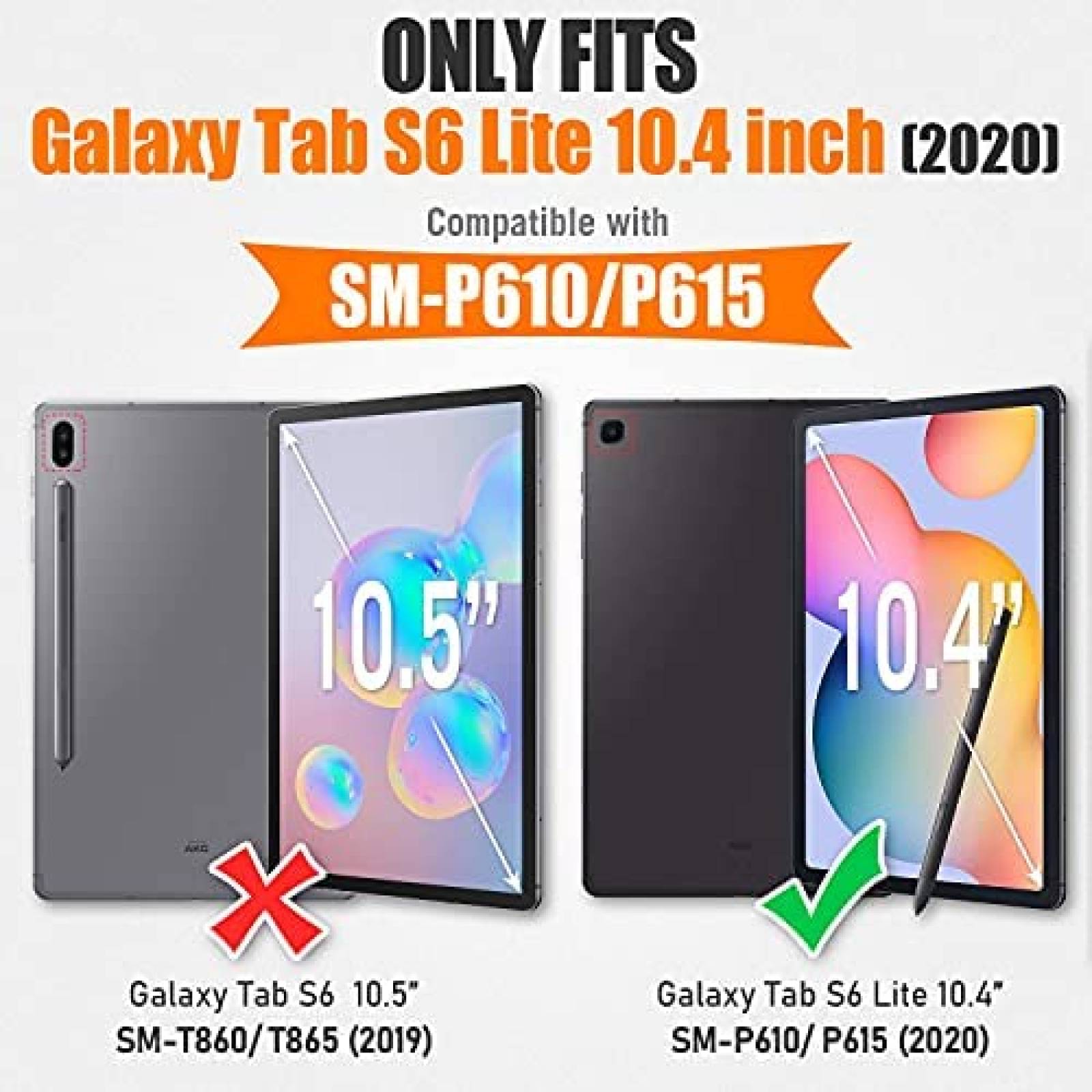 Funda HXCASEAC para Samsung Galaxy Tab S6 Lite 10.4" -Rosa