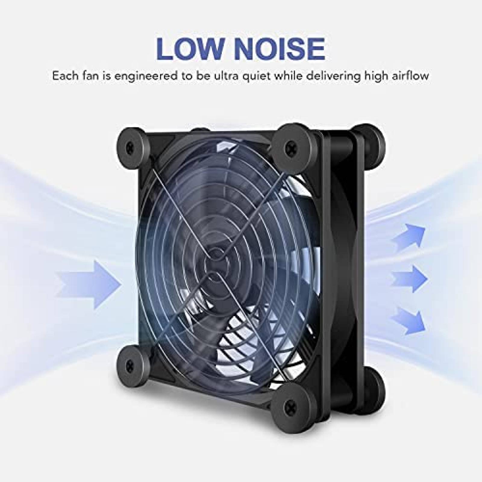 Ventilador USB Simple Deluxe silencioso de 120mm -Negro