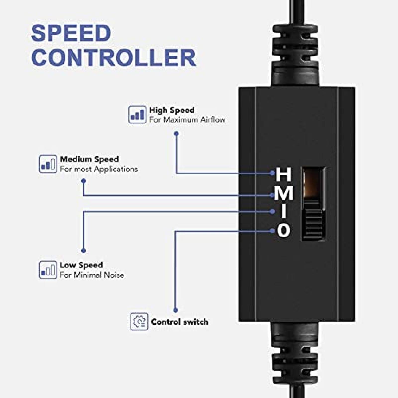 Ventilador USB Simple Deluxe silencioso de 120mm -Negro