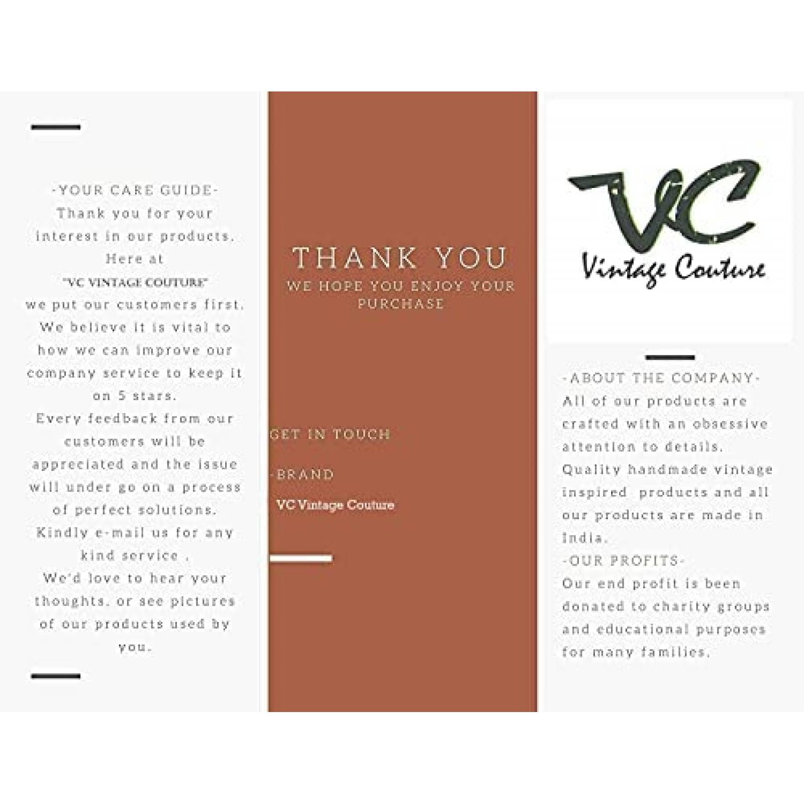 Maletin Vintage VC Unisex de 13''x5''x18'' de Piel -Cafe