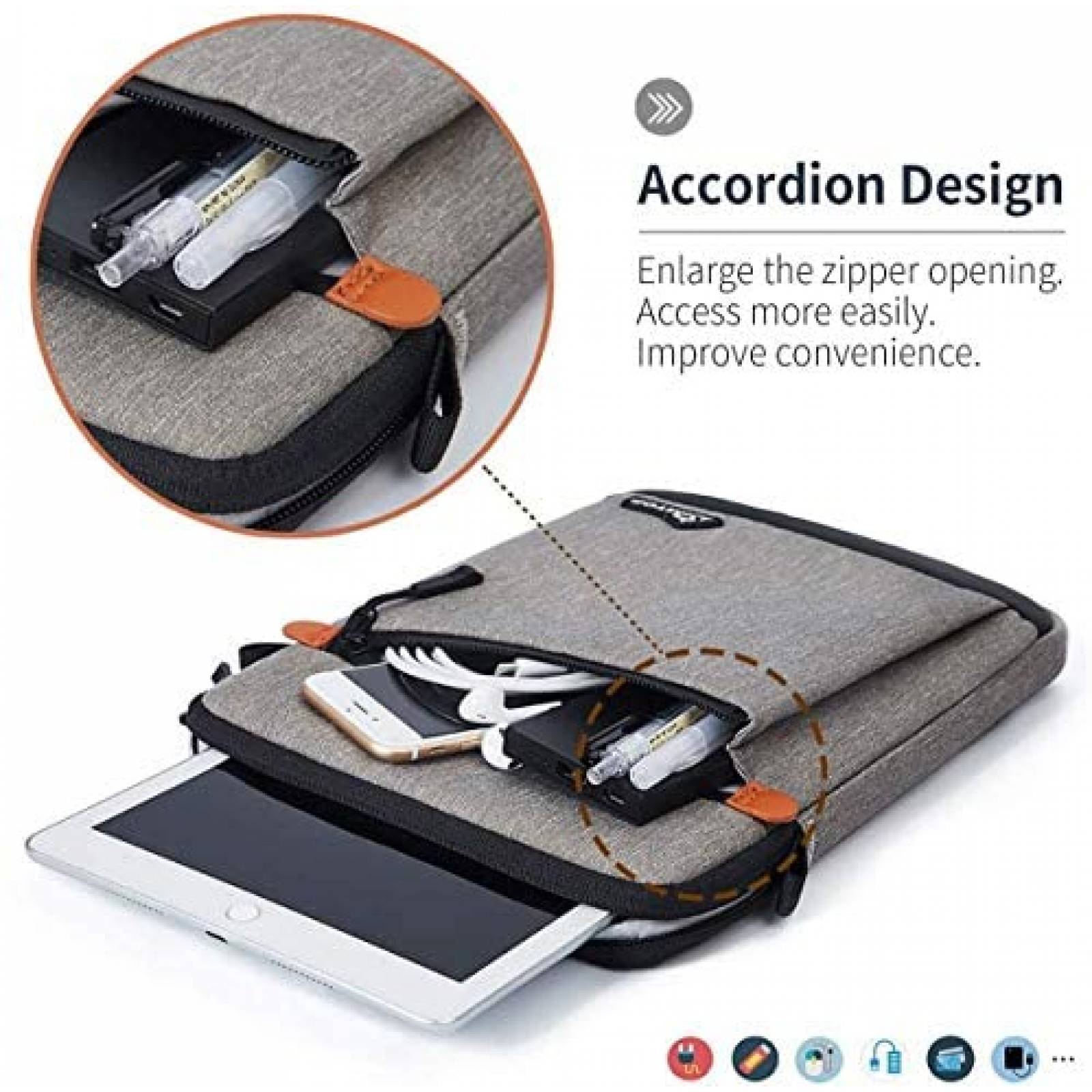 Mochila para Tablet SIMTOP de 12.9'' con Estraple -Gris