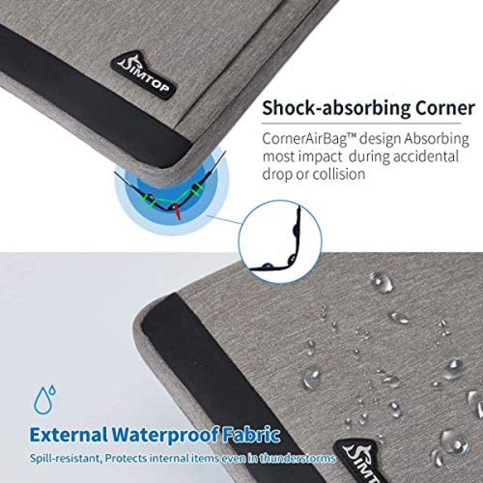 Mochila para Tablet SIMTOP de 12.9'' con Estraple -Gris