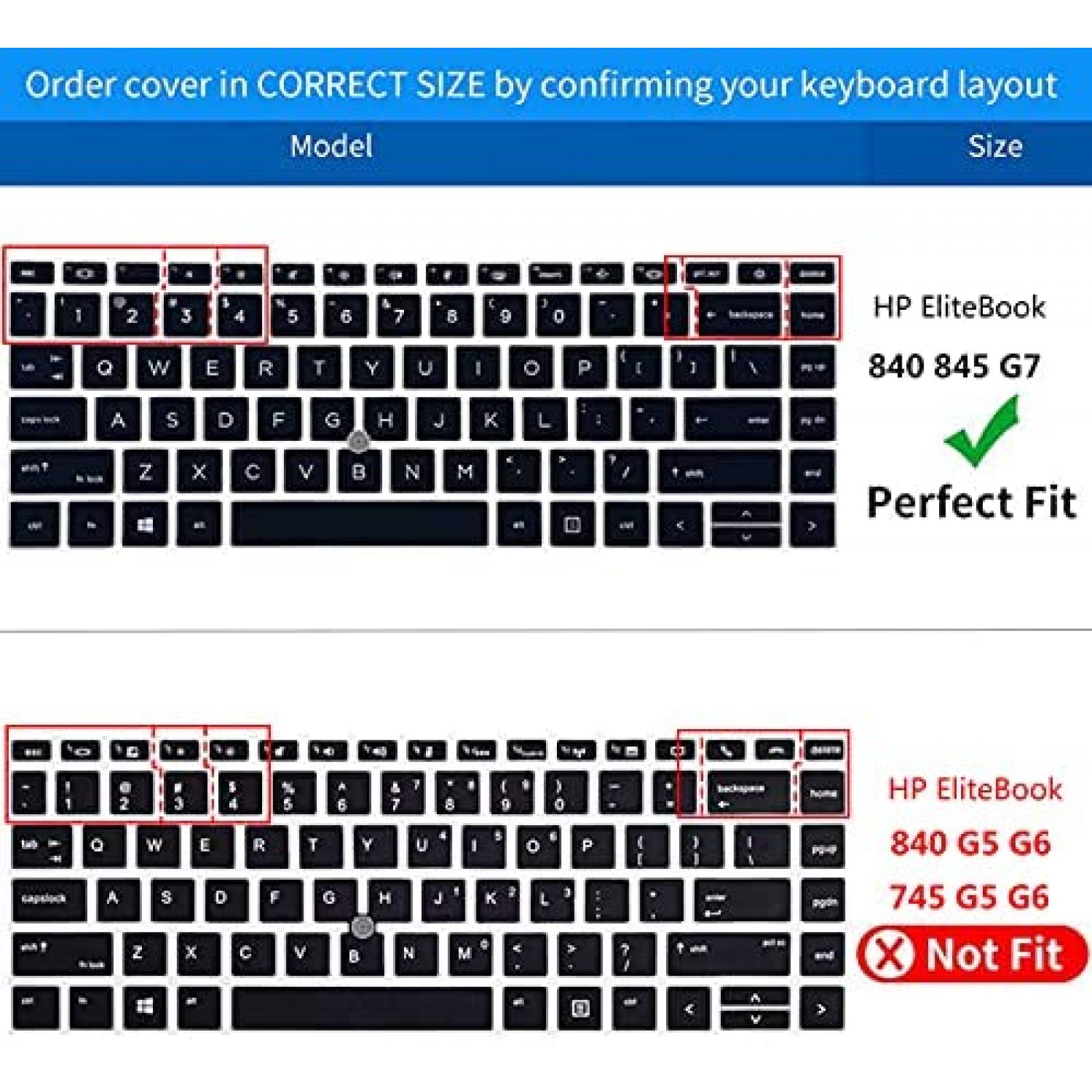 Protector de Teclado CaseBuy para HP EliteBook 14'' -Celeste