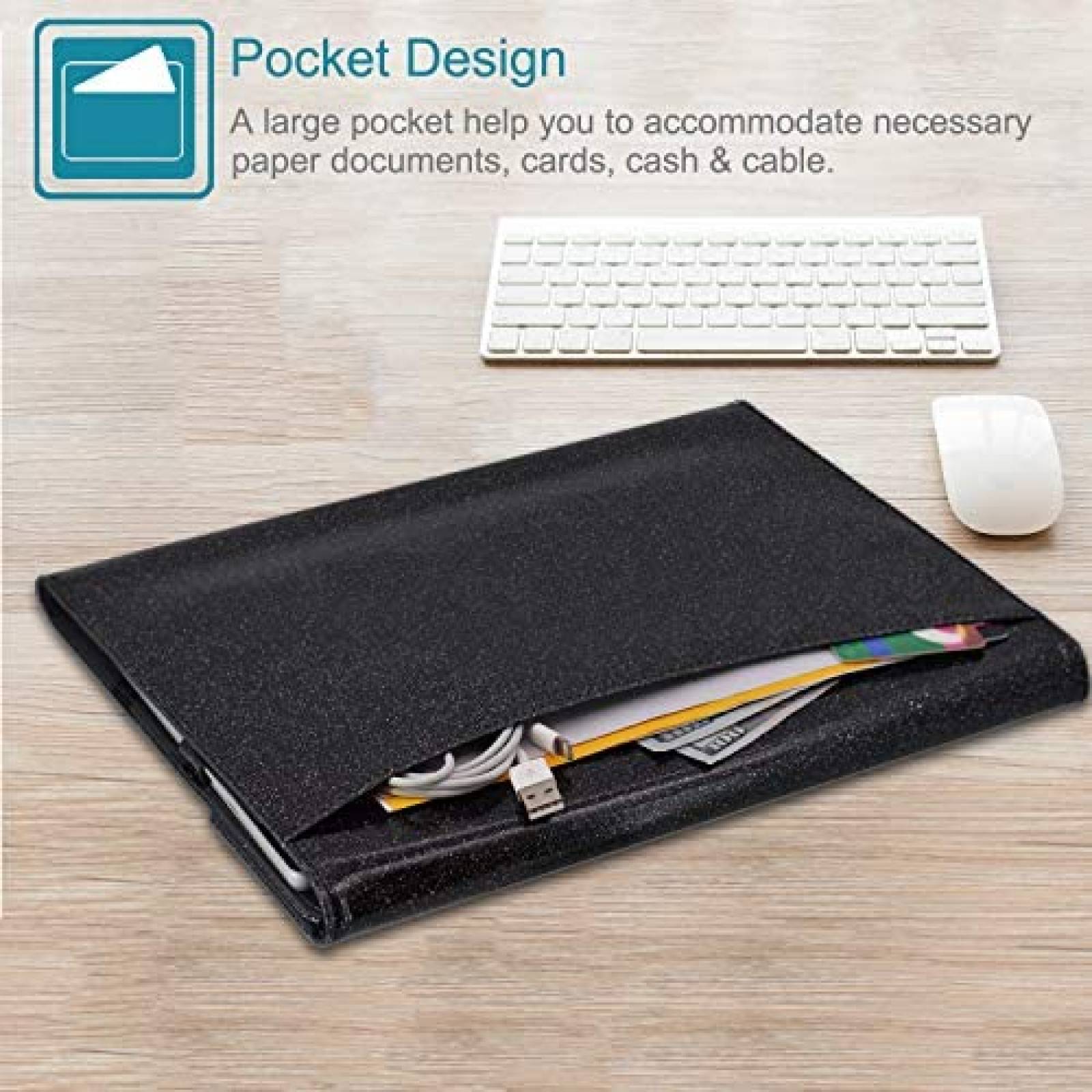 Funda RSAquar Compatible Para Microsoft Surface Pro 7 -Negro