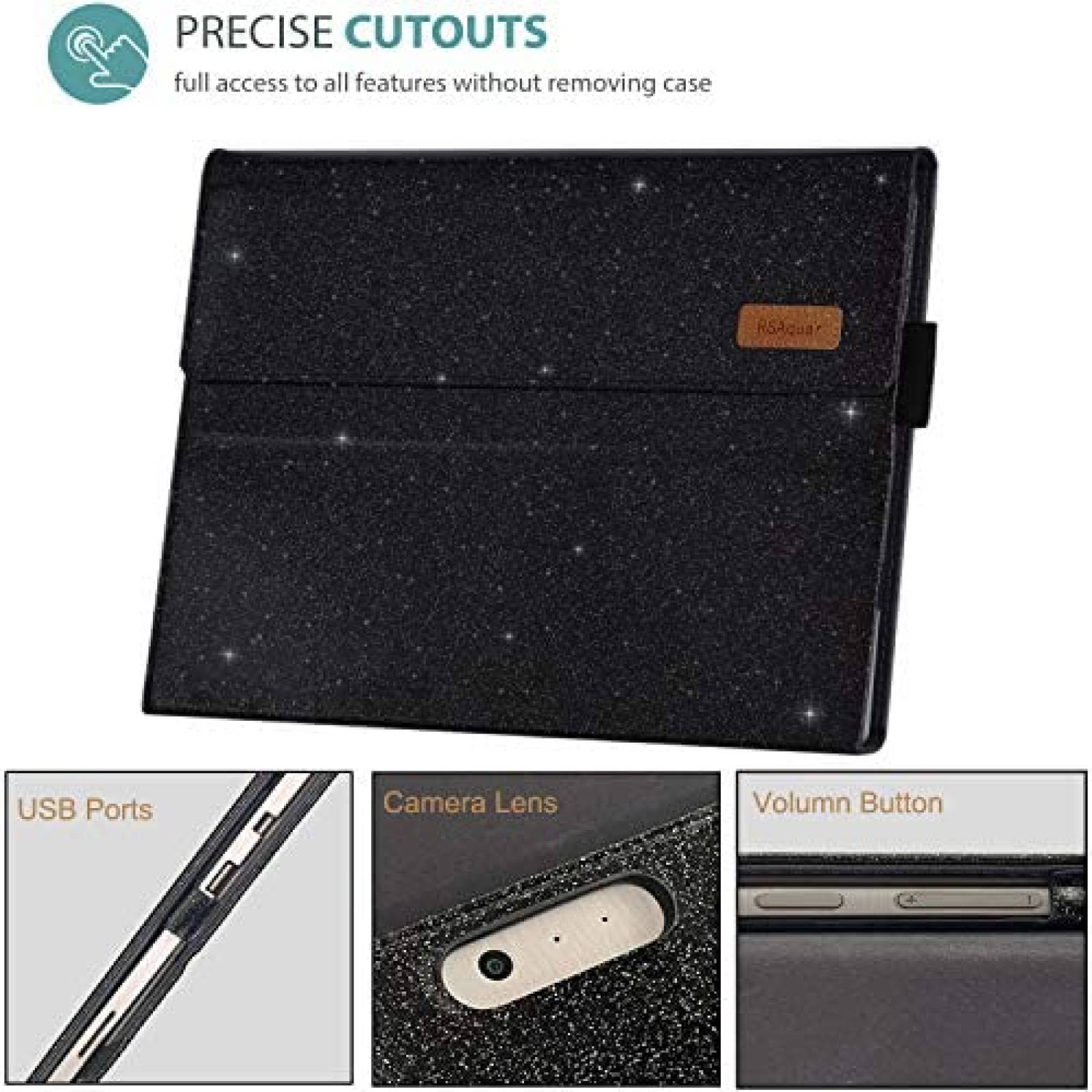 Funda RSAquar Compatible Para Microsoft Surface Pro 7 -Negro