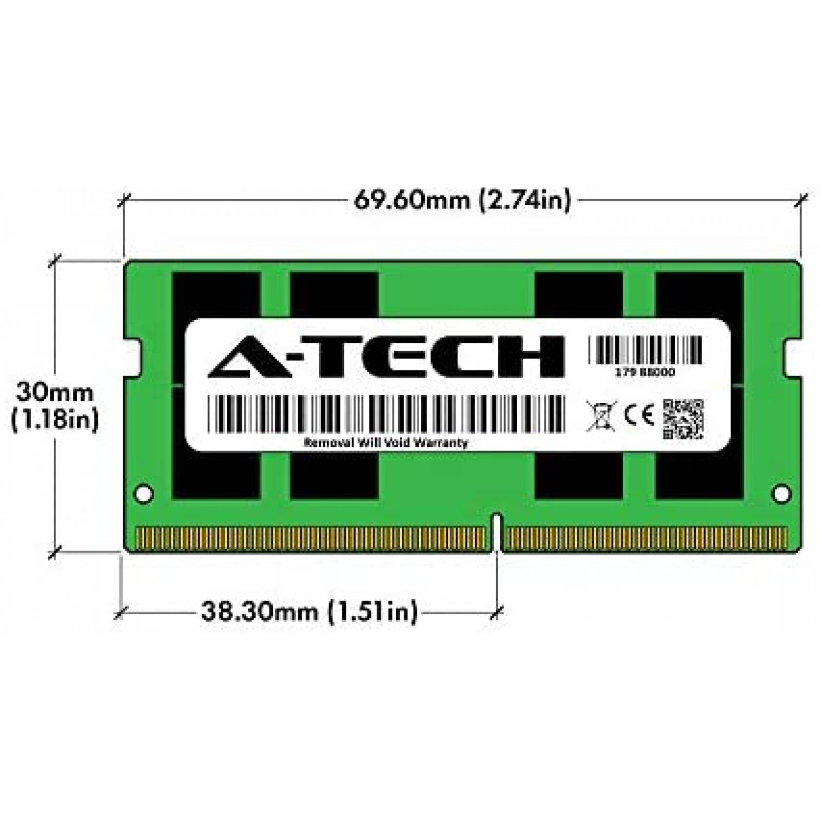 Memoria A-Tech 32GB DDR4 3200MHz 1.2V 260-Pin -Verde