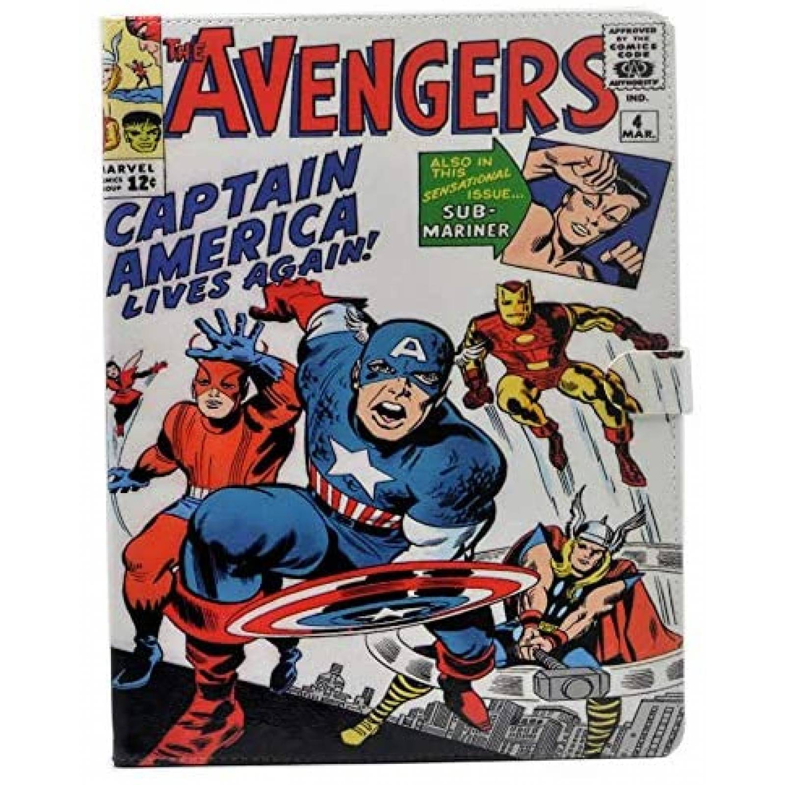 Funda TPACC para iPad 2/3/4 9.7'' Marvel Comics -Blanco