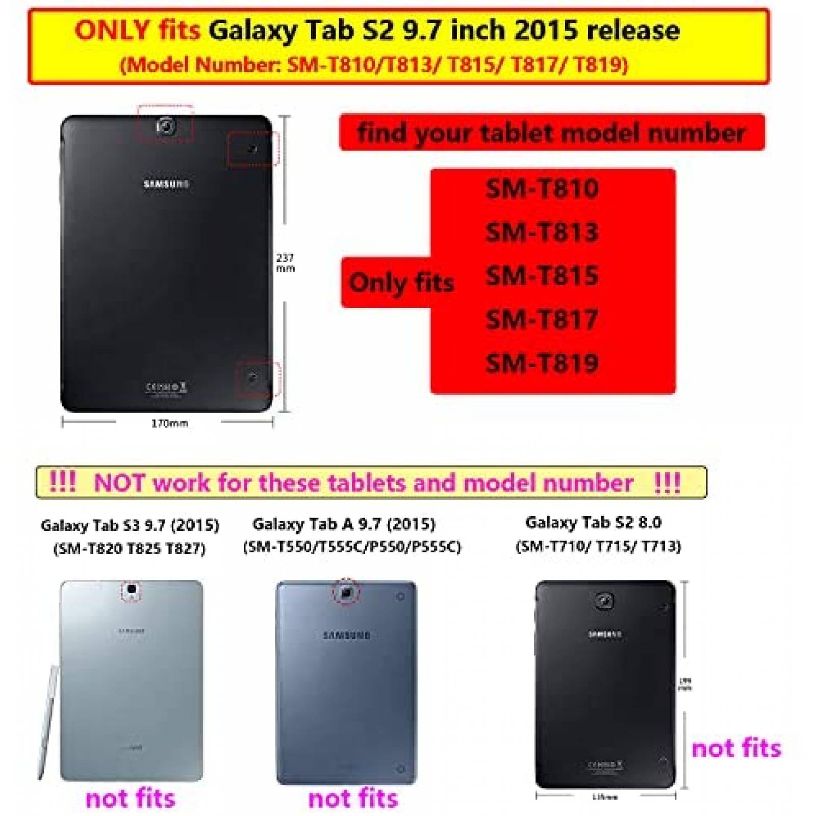 Funda UUcovers Compatible Para Samsung Galaxy Tab S2 -Morado