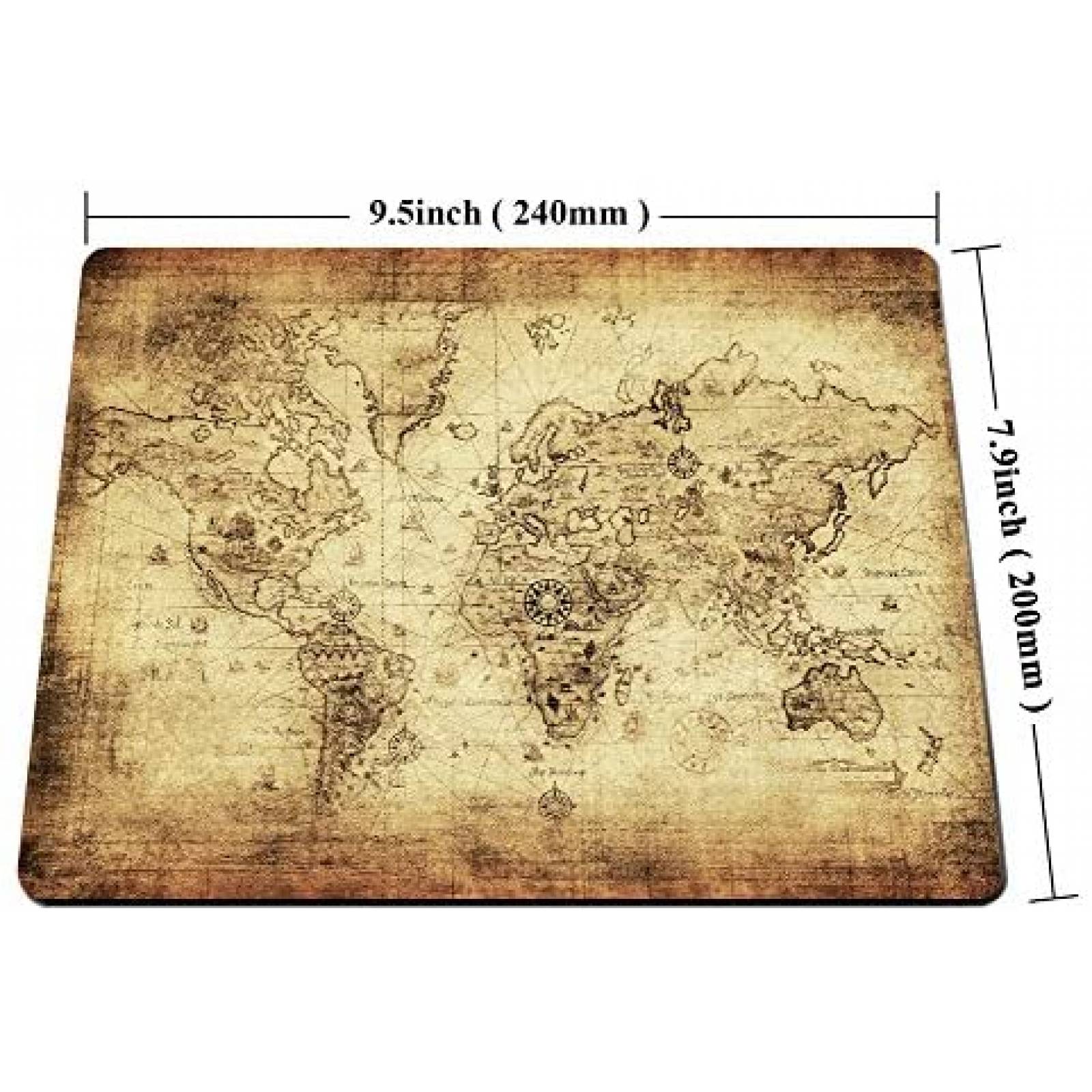 Mouse Pad Smooffly de 240MM X 200MM X 3MM Mapa Mundi -Cafe