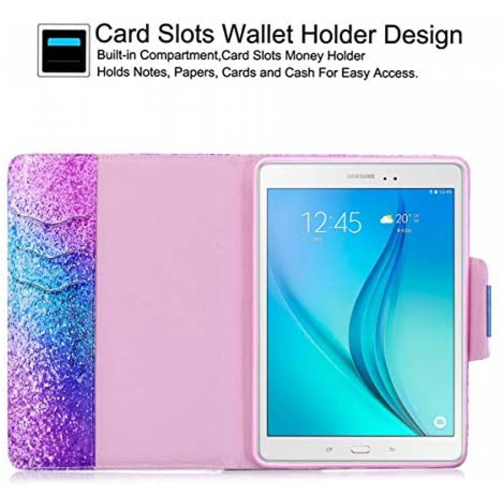 Funda NewShine SM-T550 para Galaxy Tab A 9.7'' -Rosa/Azul