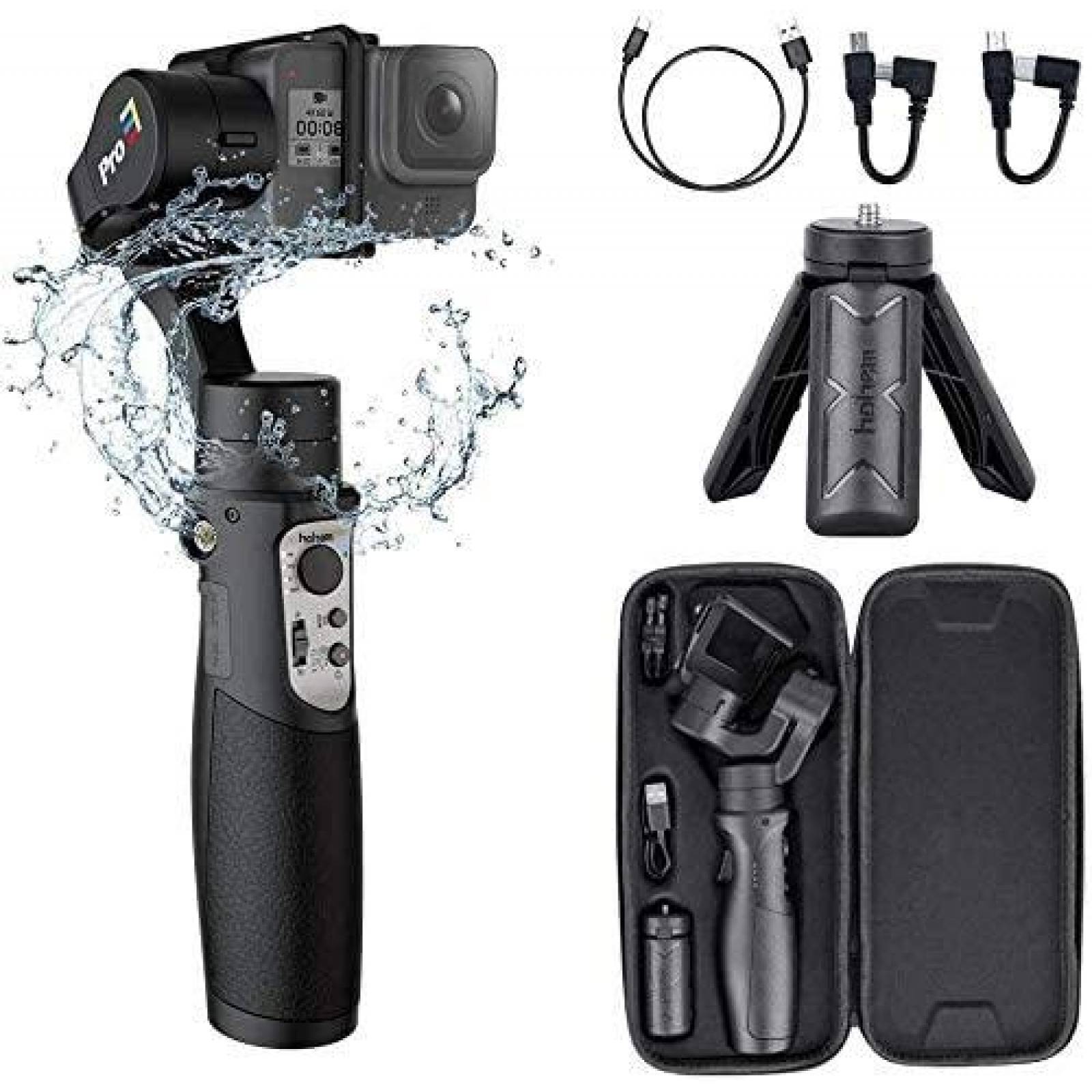 Estabilizador para GoPro Hohem con Estuche y Accesorios