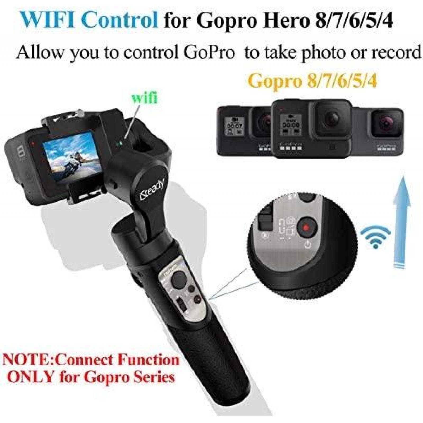 Estabilizador para GoPro Hohem con Estuche y Accesorios