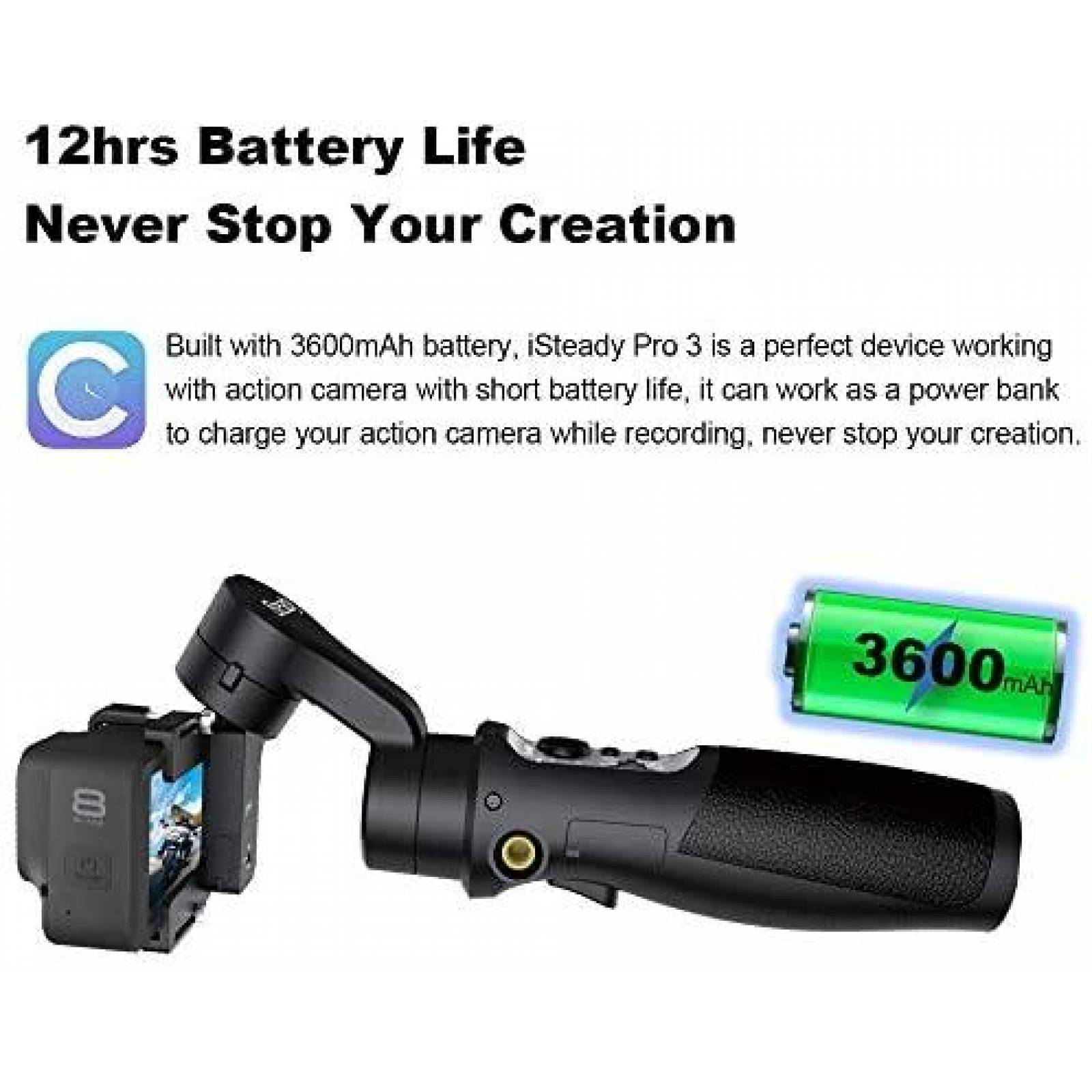 Estabilizador para GoPro Hohem con Estuche y Accesorios