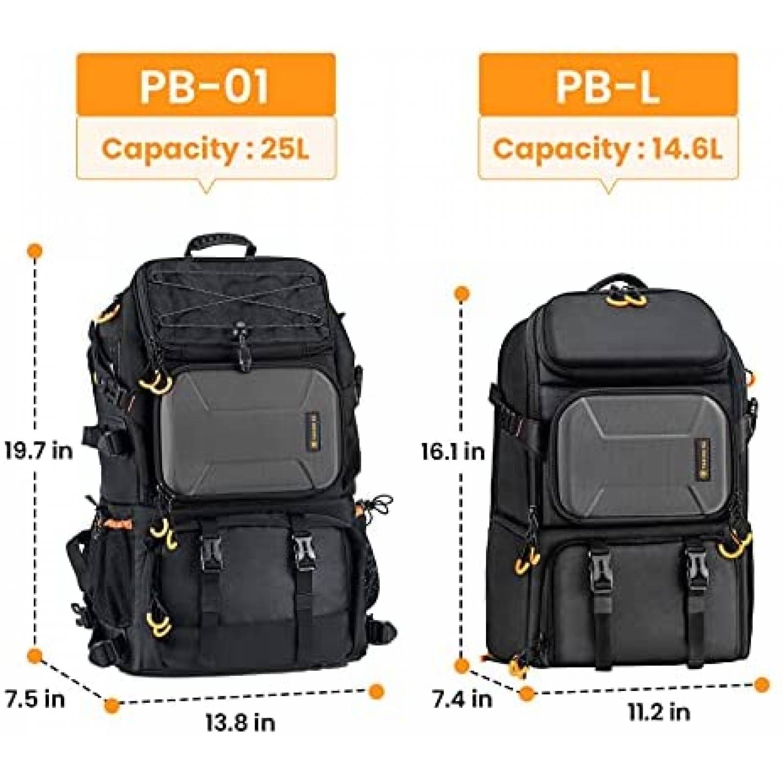 Mochila TARION PB-US Para Camara Y Laptop De 16'' -Negro