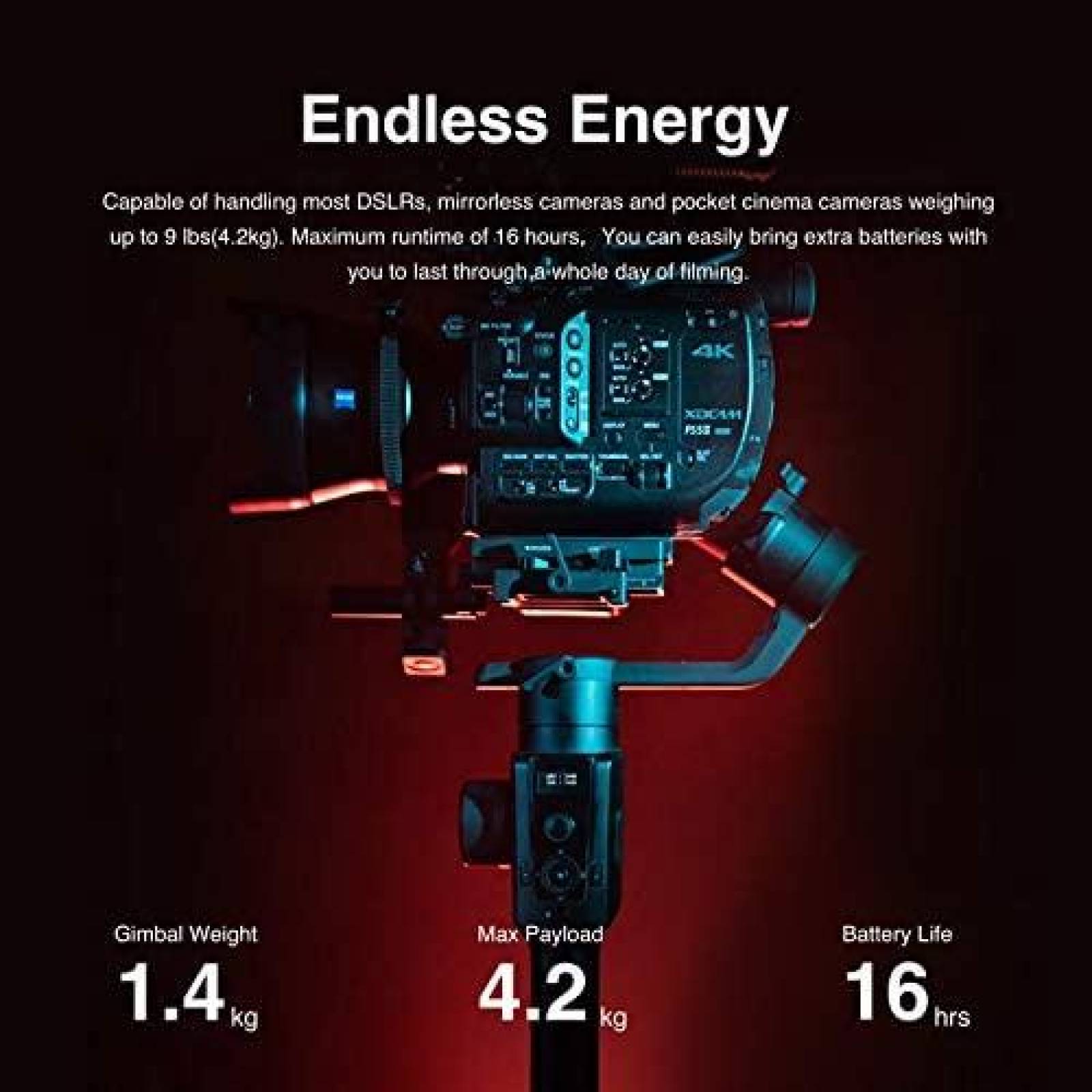 Estabilizador MOZA Air 2 de 3 Ejes C/ iFocusM -Negro