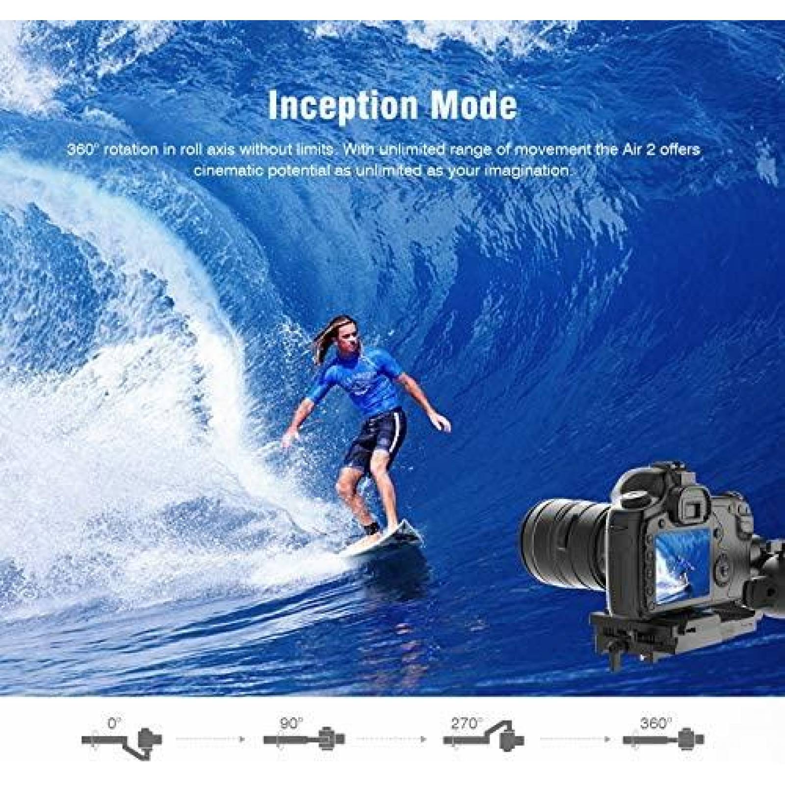 Estabilizador MOZA Air 2 de 3 Ejes C/ iFocusM -Negro