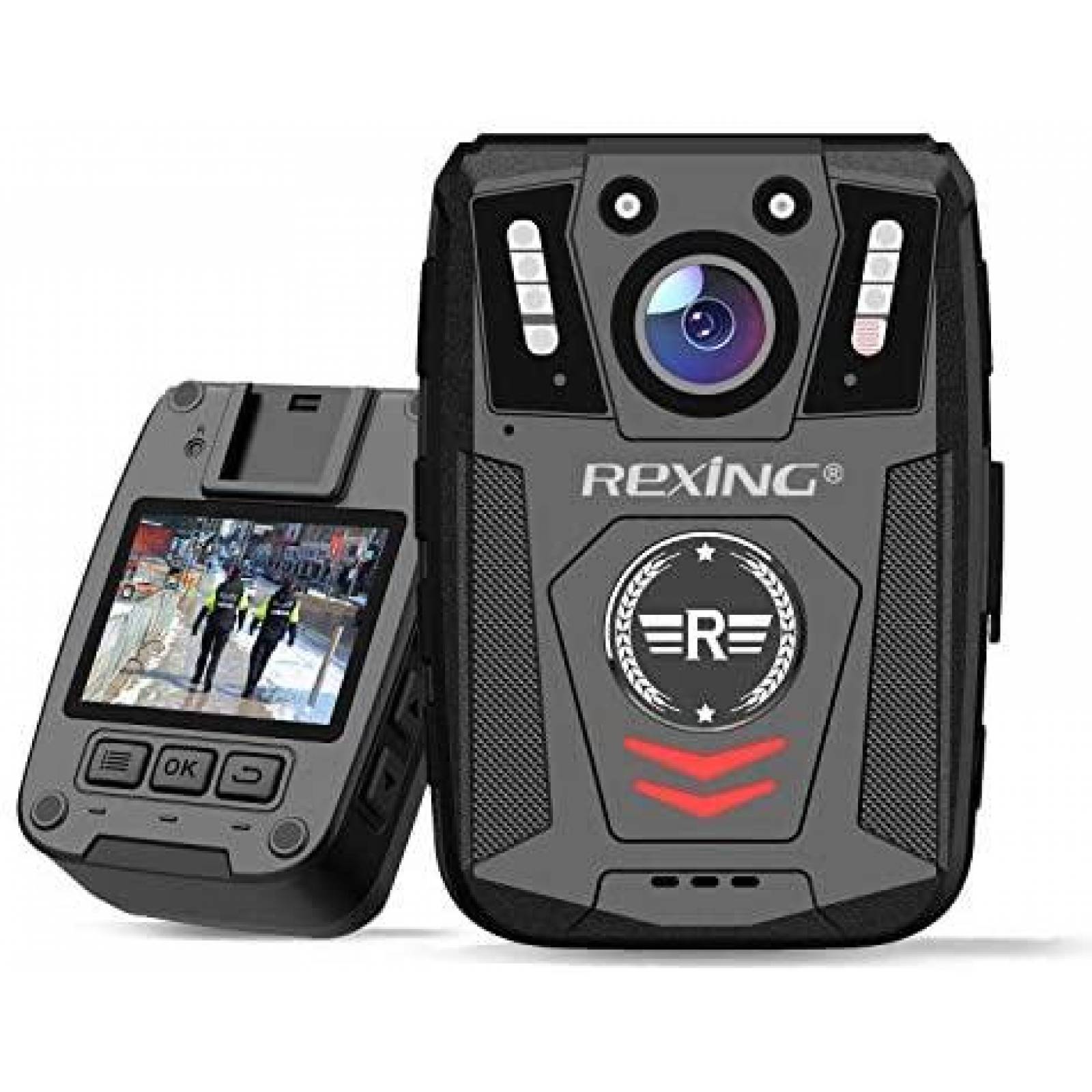 Body Cam REXING P1 2 1080p Full HD 64G Zoom 21X -Negro