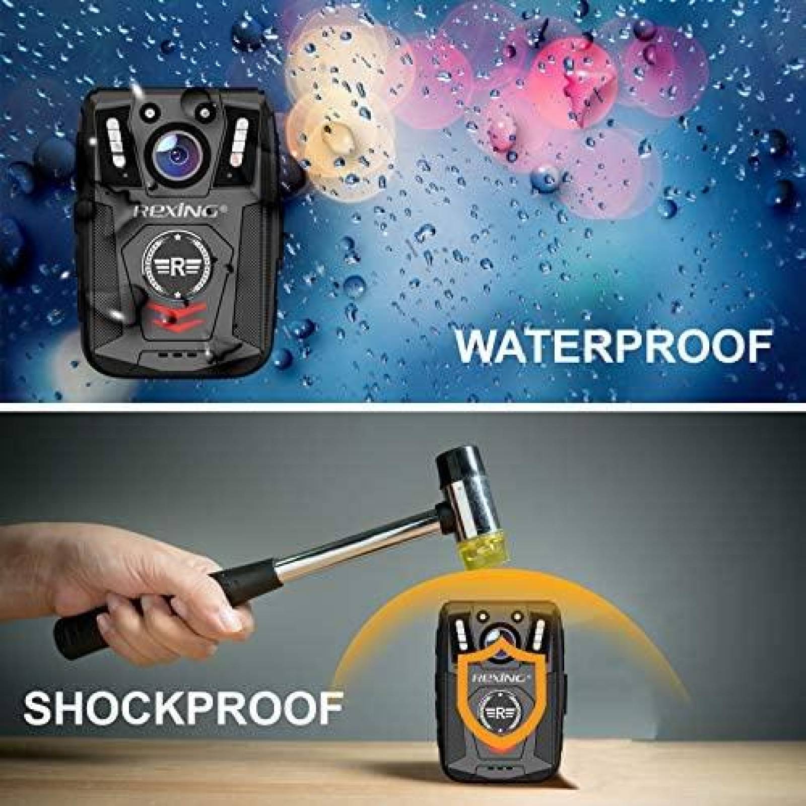 Body Cam REXING P1 2 1080p Full HD 64G Zoom 21X -Negro