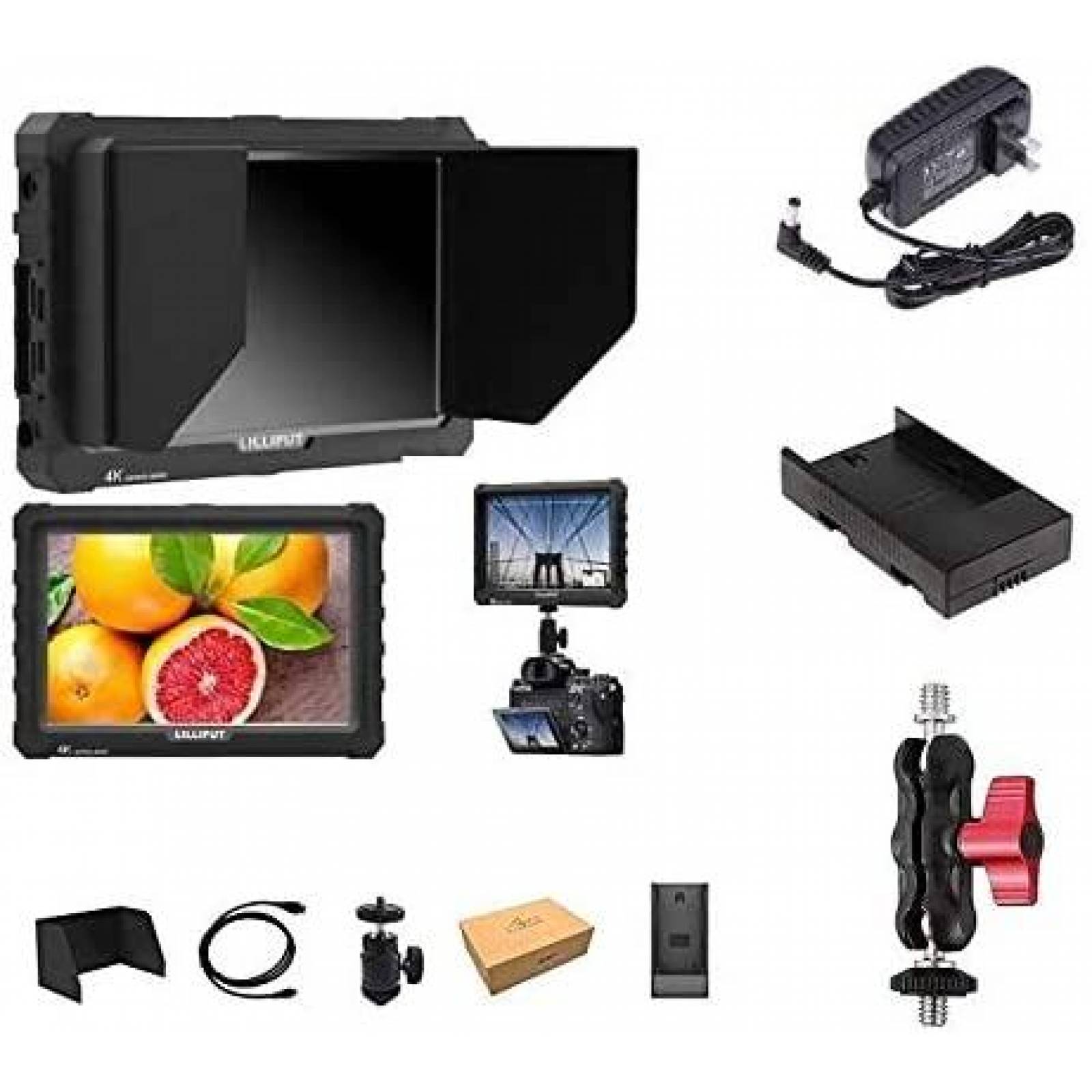 Monitor Lilliput A7S 7'' 4K HDMI 8 bits 16:10 IPS de Campo