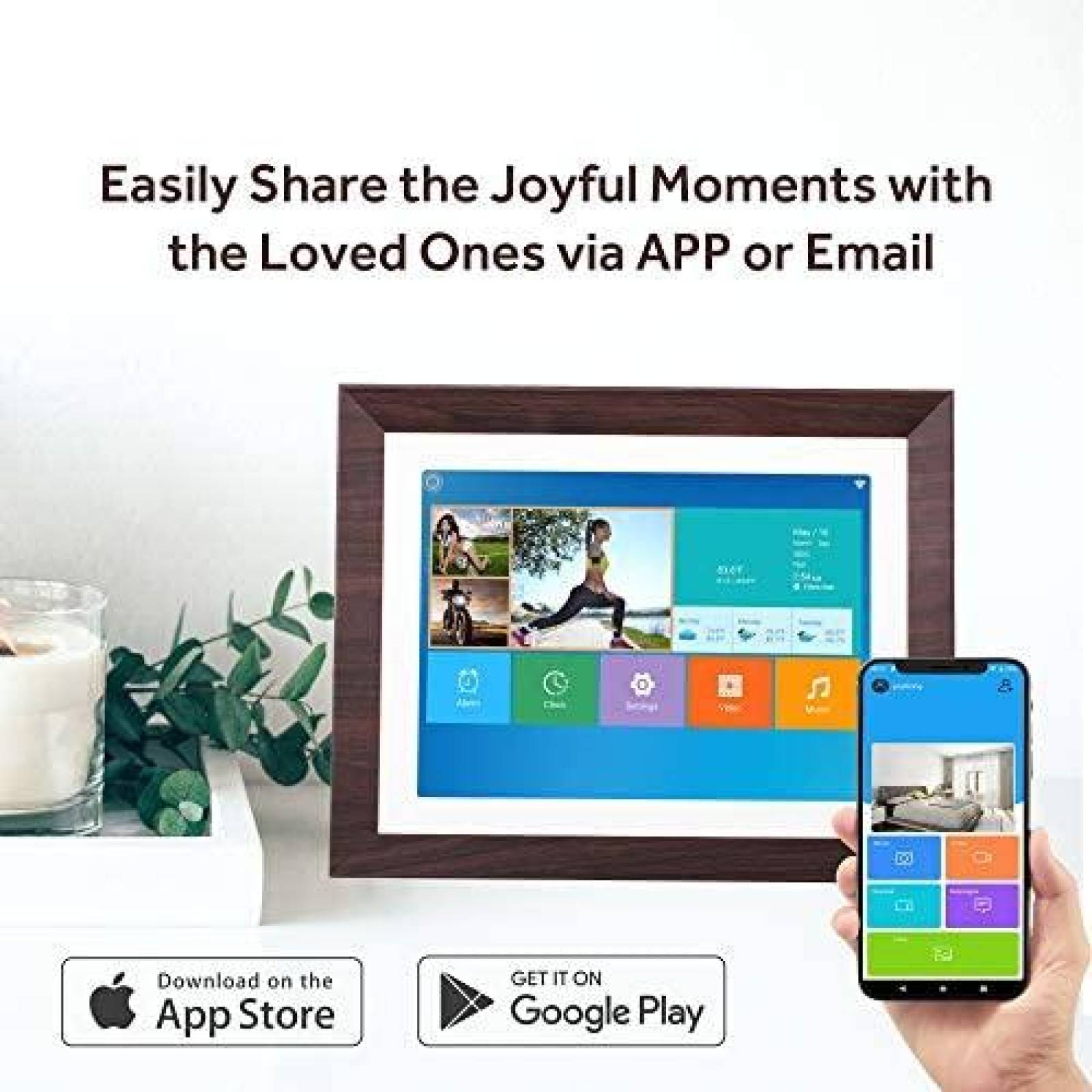 Marco Digital Photo Club 11'' 2K Tactil de Fotos -Cafe