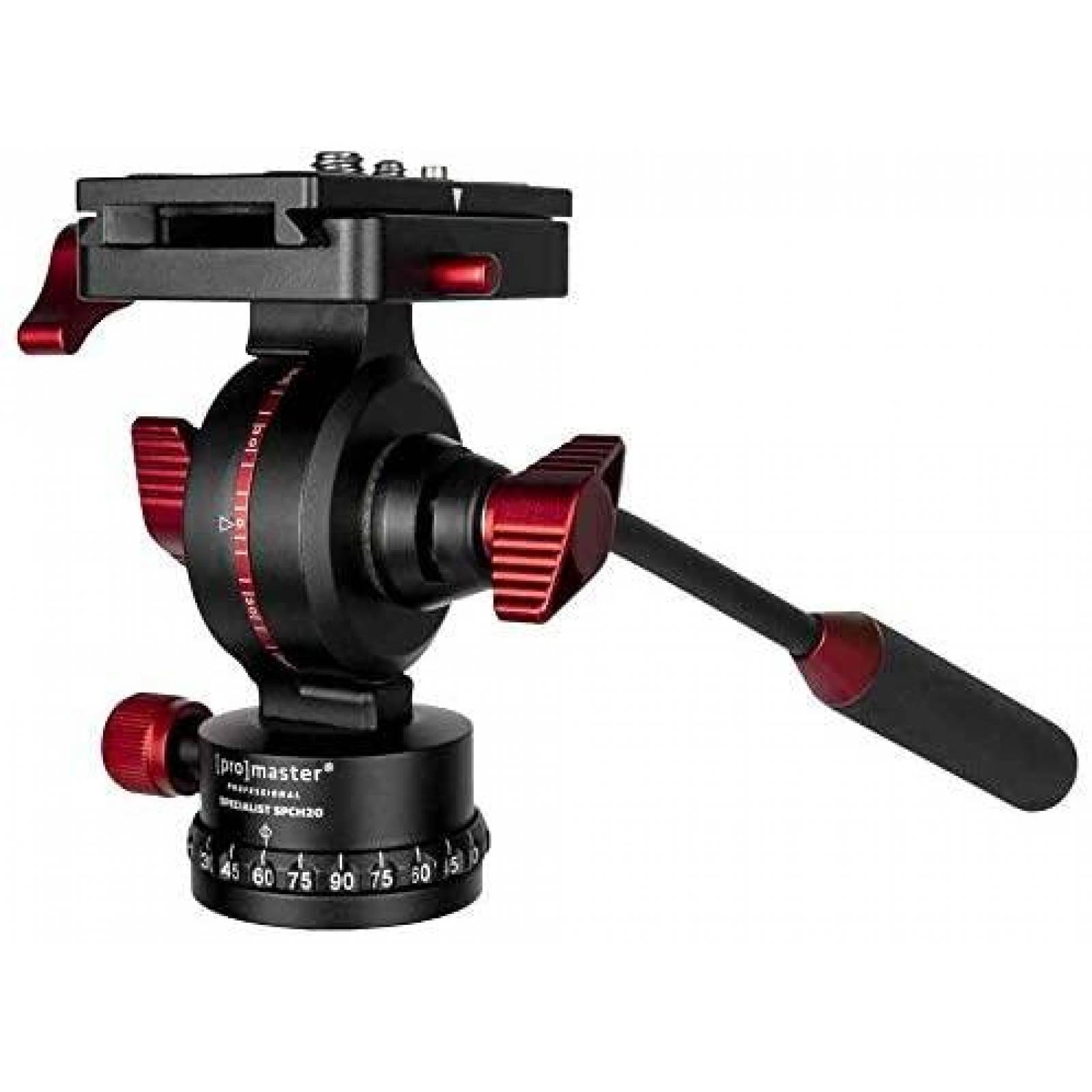 Cabezal de Tripie ProMaster SPCH20 de Cine -Negro/Rojo