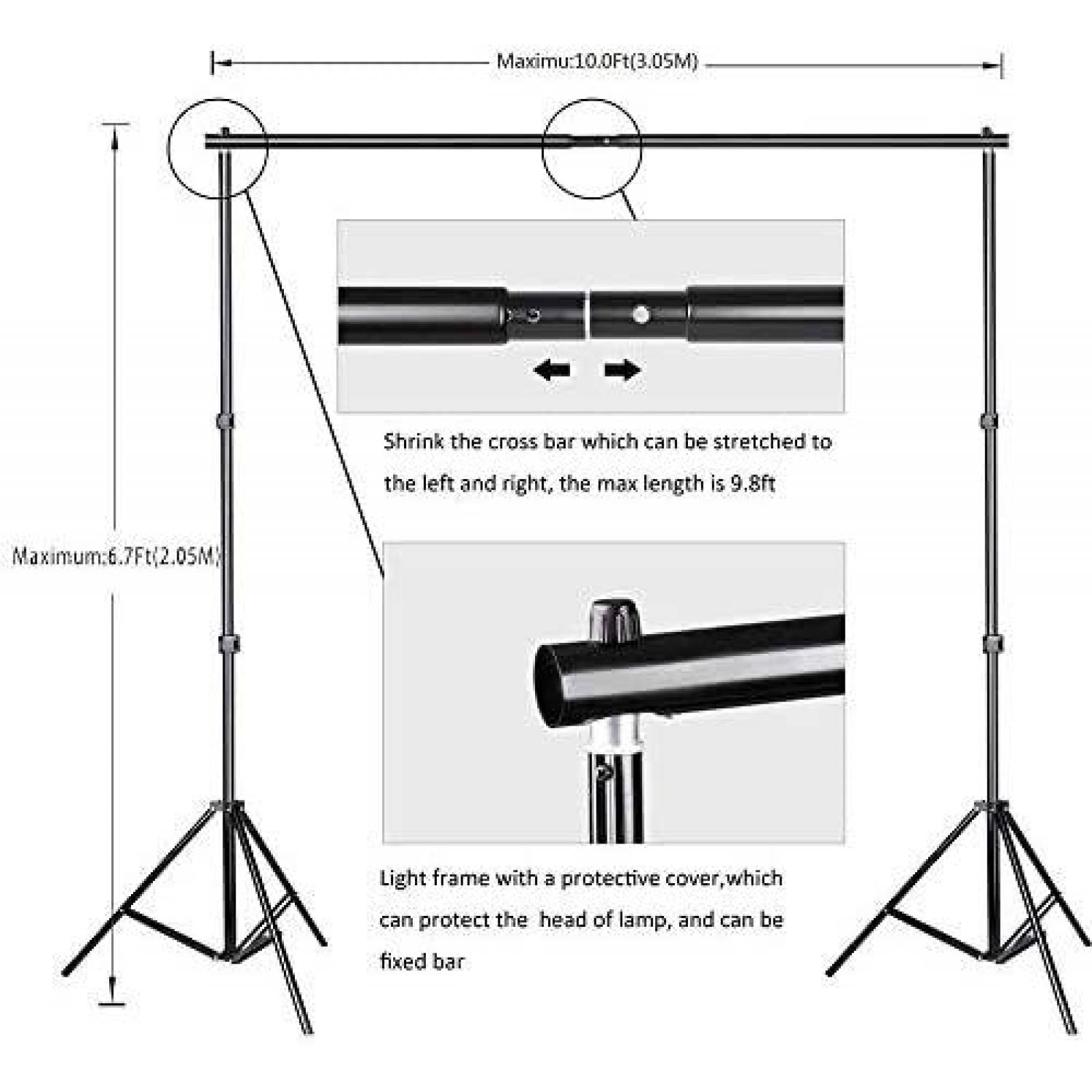 Kit de soporte de fondo HYJ-INC fondo iluminacion bolsa
