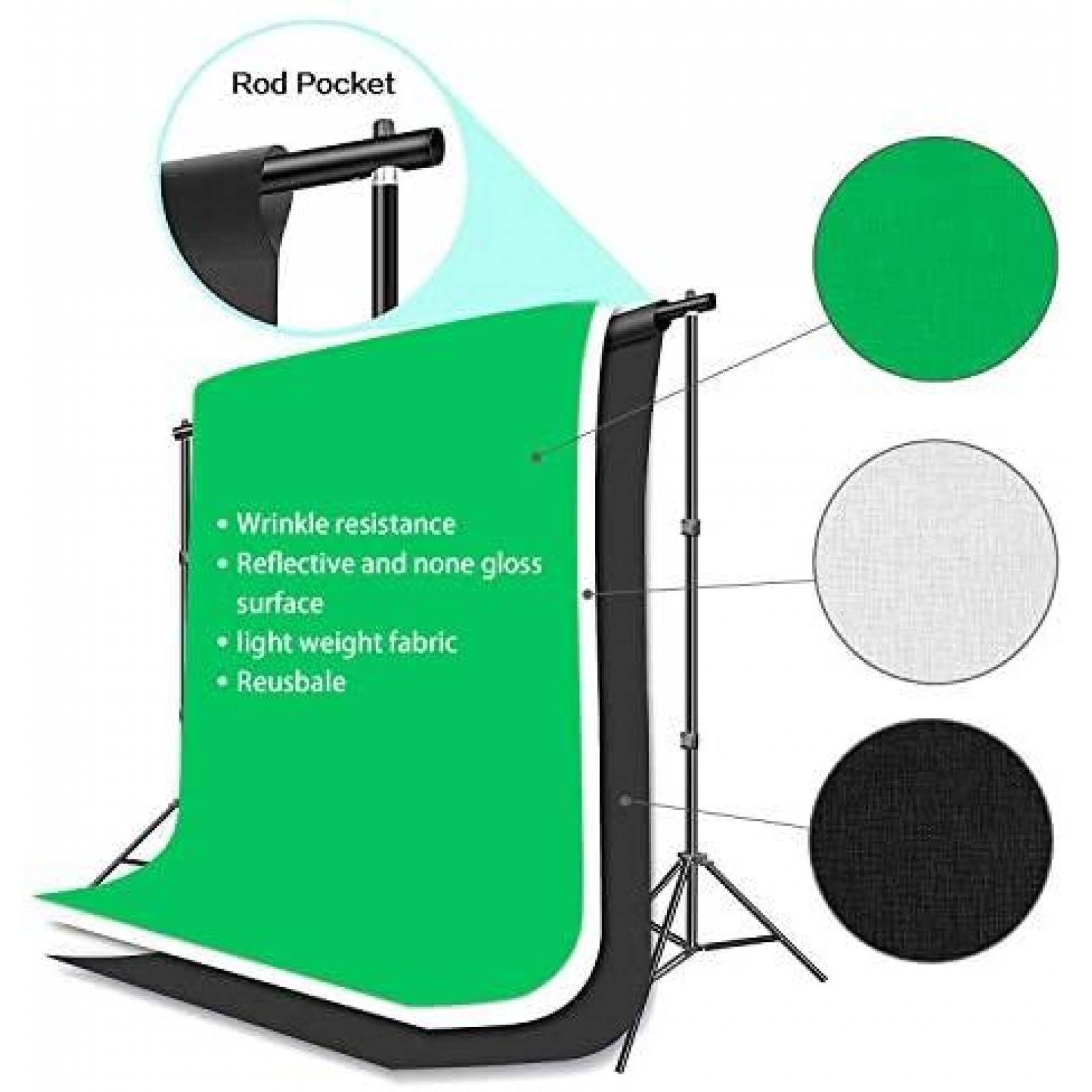 Kit de soporte de fondo HYJ-INC fondo iluminacion bolsa