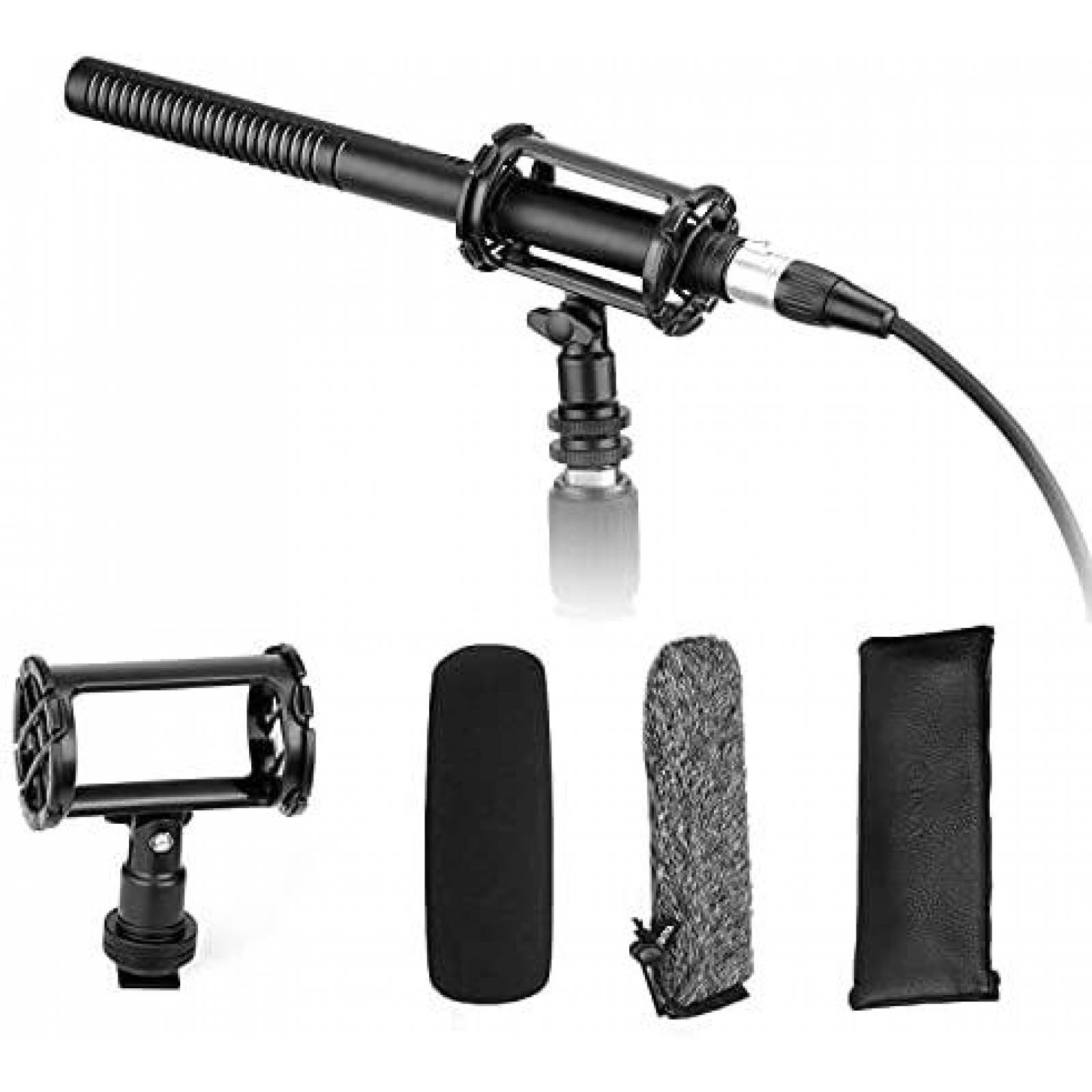 Microfono BOYA XLR para Canon Nikon con Accesorios -Negro