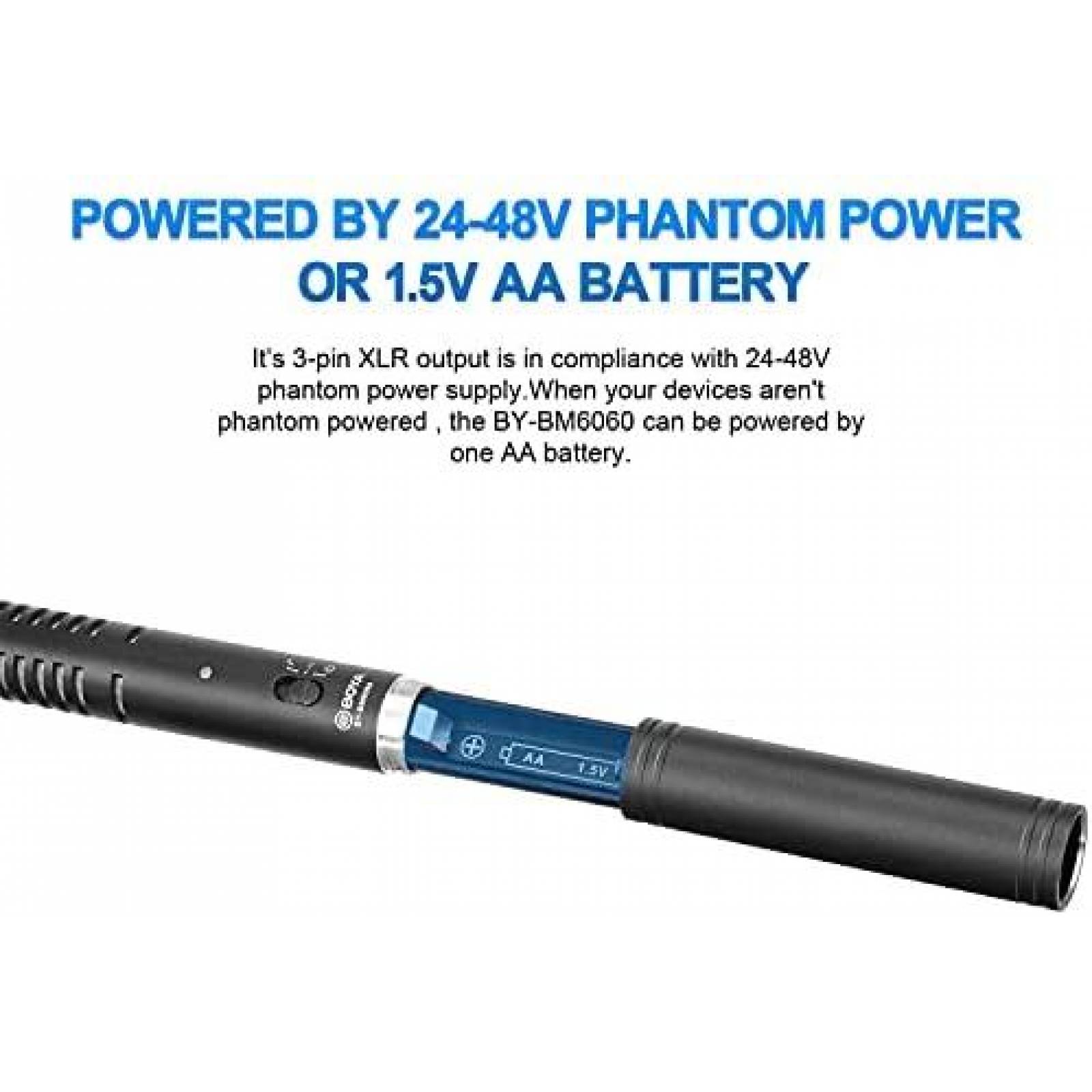 Microfono BOYA XLR para Canon Nikon con Accesorios -Negro