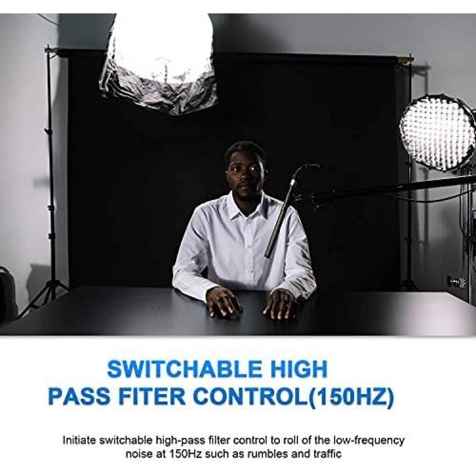 Microfono BOYA XLR para Canon Nikon con Accesorios -Negro