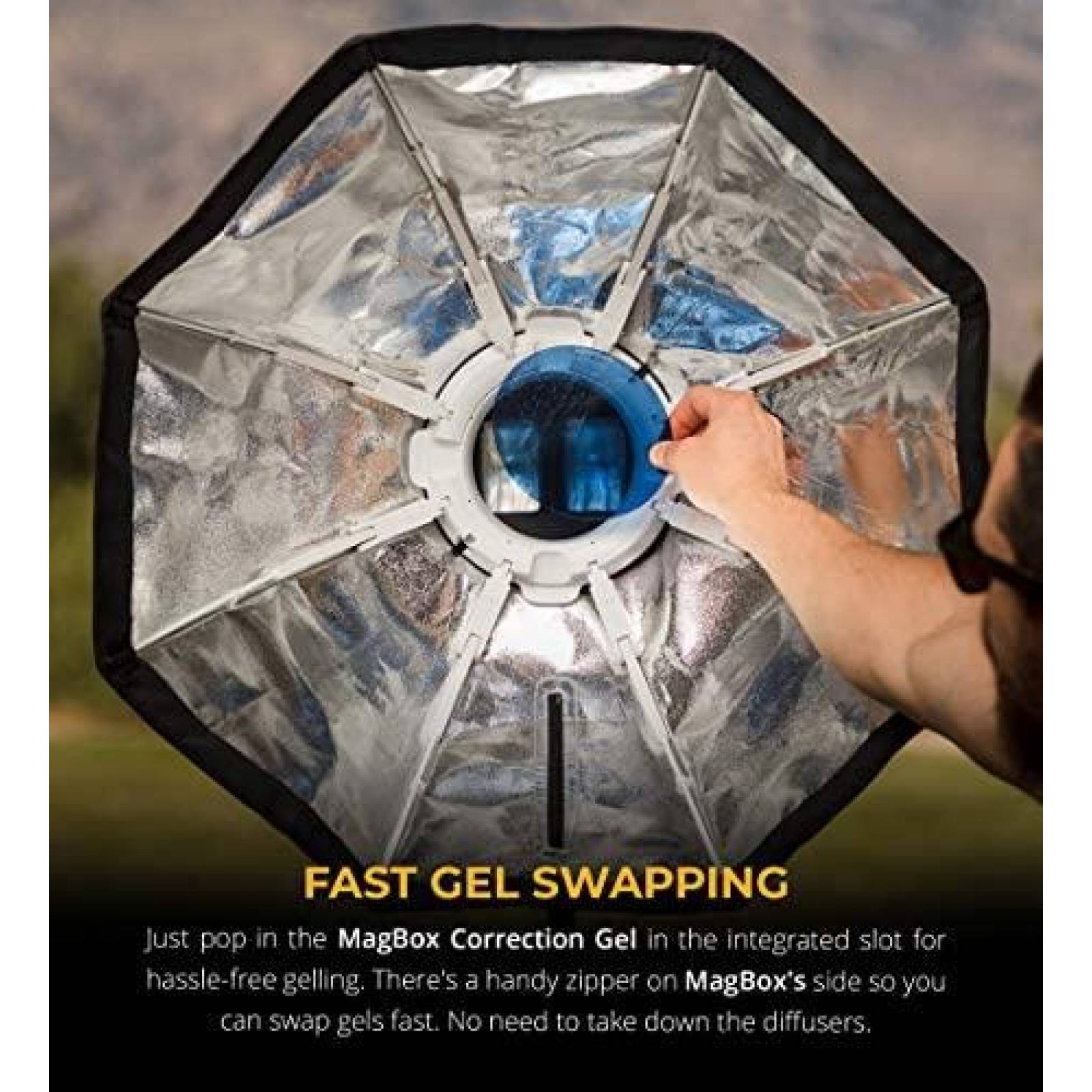 Softbox y Difusor MagMod MagBox Octa Pro Kit Luz 24'' -Negro