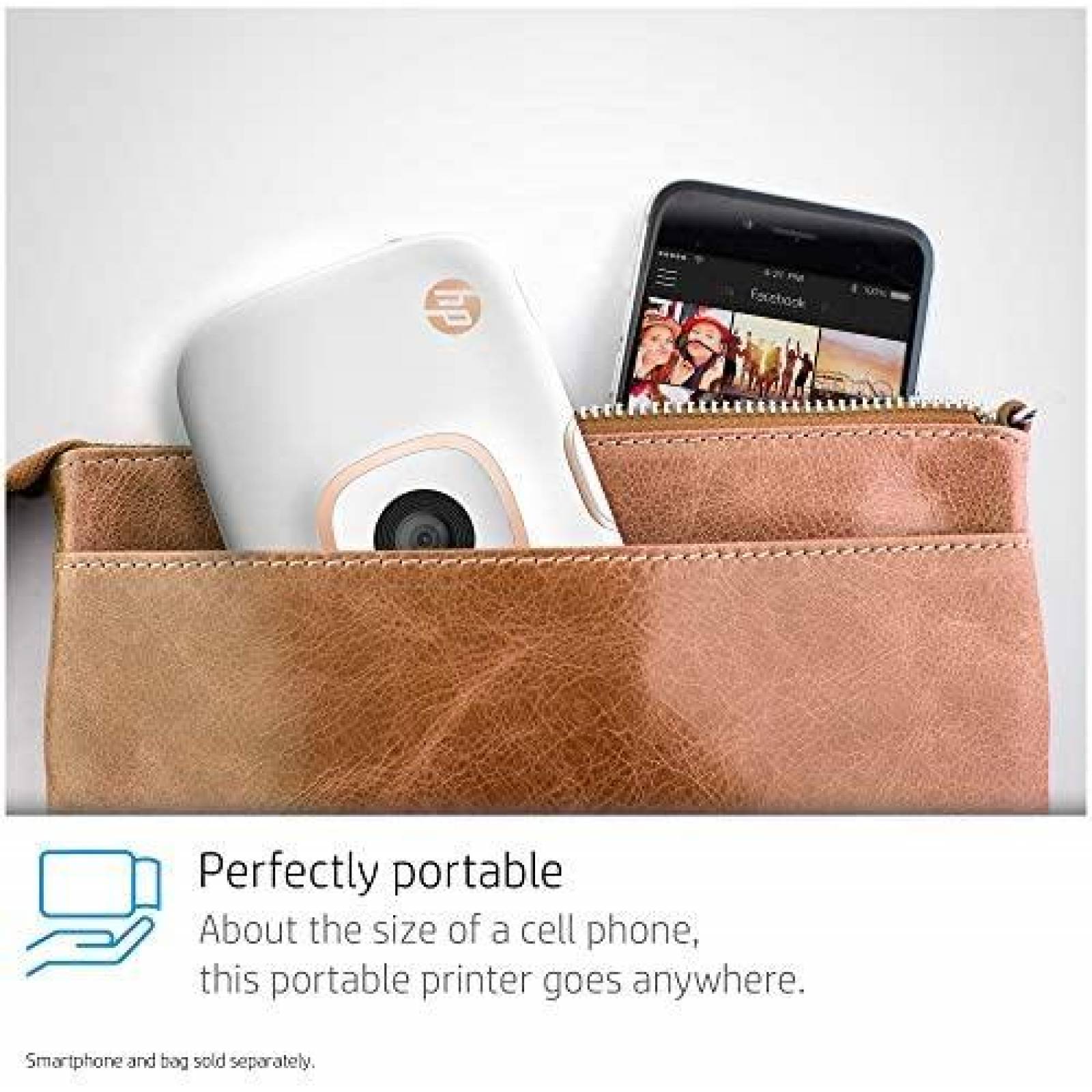 HP Sprocket - Paquete de impresora fotográfica portátil 2 en 1 y cámara  instantánea con tarjeta microSD de 8 GB y papel fotográfico Zink, color  blanco