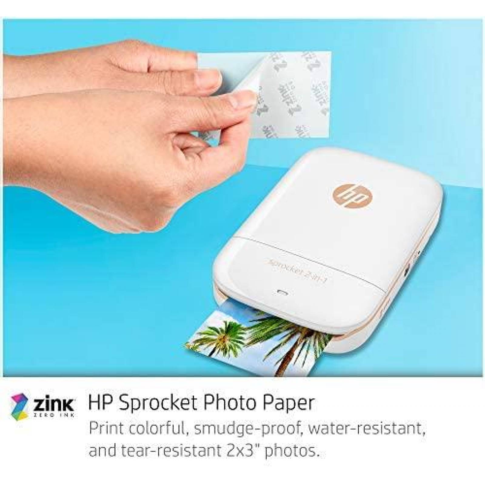 Camara HP Sprocket 5MS95A 2 en 1 8GB microSD -Blanco