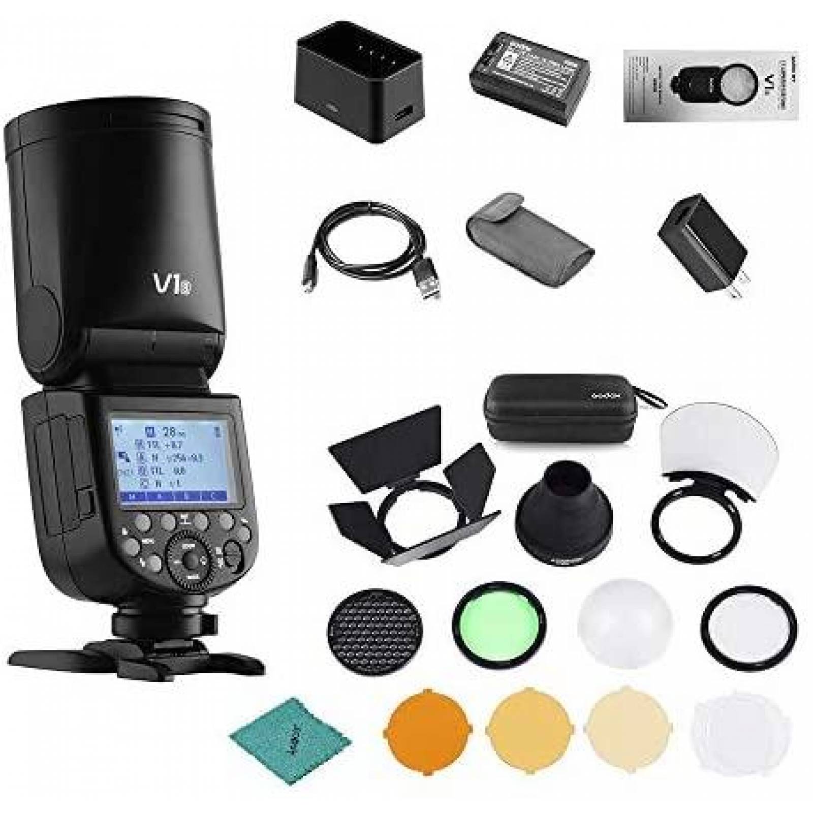 Flash Fotografico Godox V1S para Sony a7RII -Negro