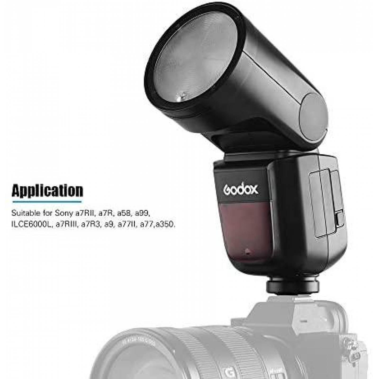 Flash Fotografico Godox V1S para Sony a7RII -Negro