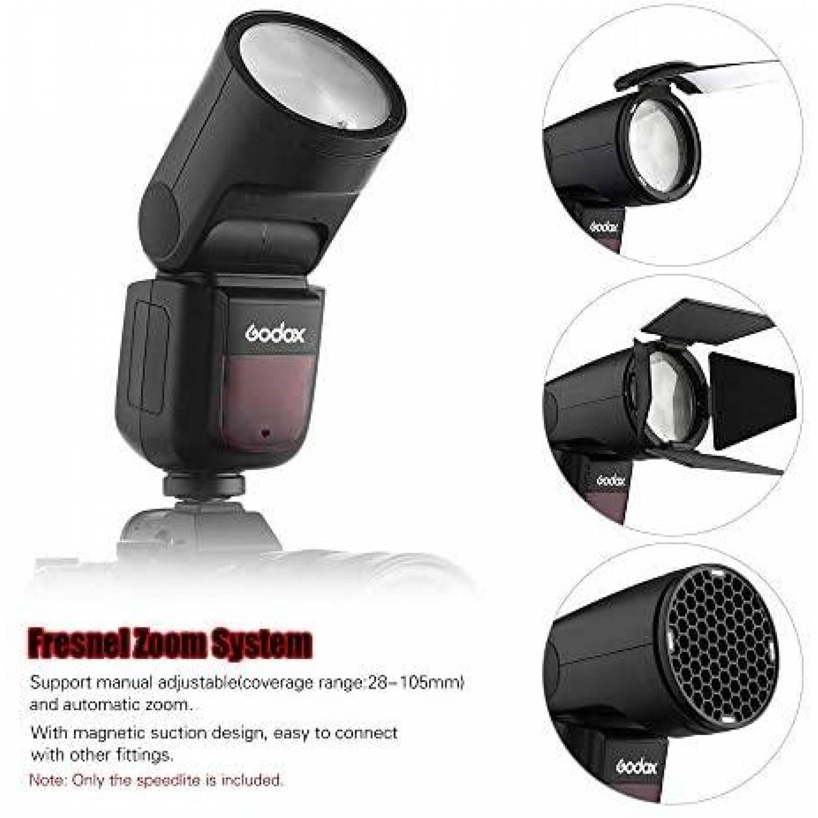 Flash Fotografico Godox V1S para Sony a7RII -Negro