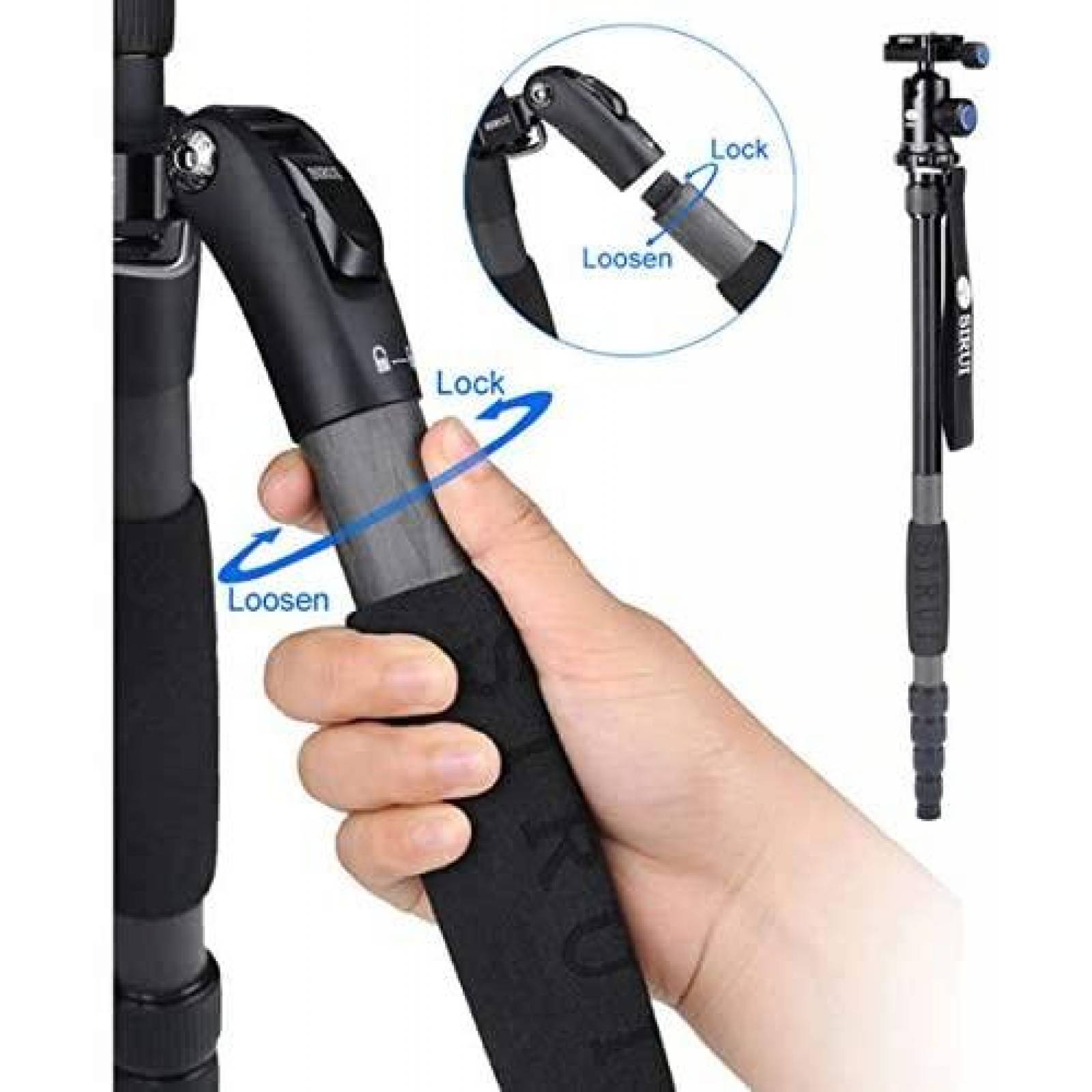 Tripie Sirui A-1205+Y-11 Hecho de Fibra de Carbono -Negro