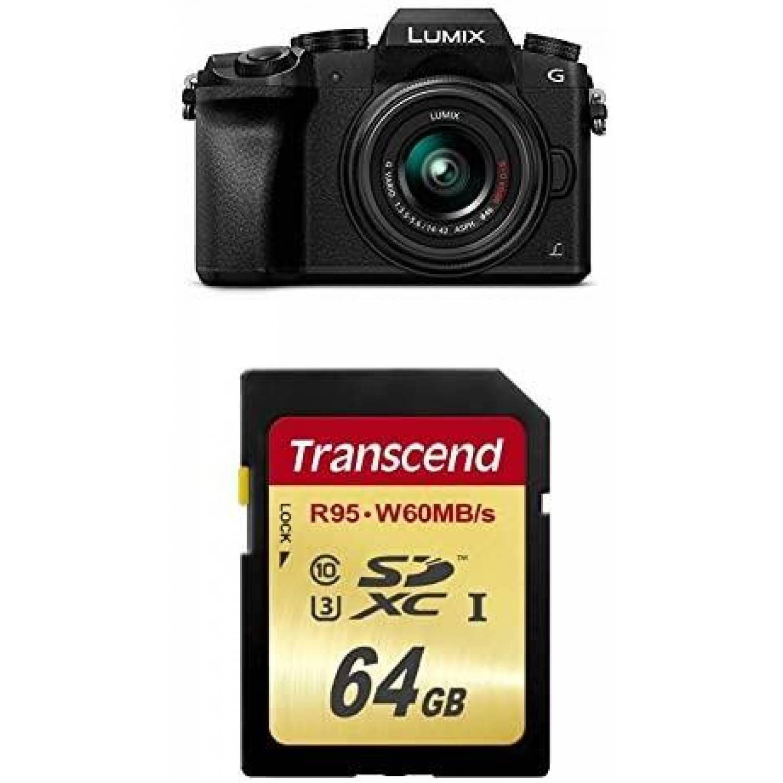 Camara PANASONIC LUMIX G7 4K 14-42mm 16MP 64GB SD -Negro