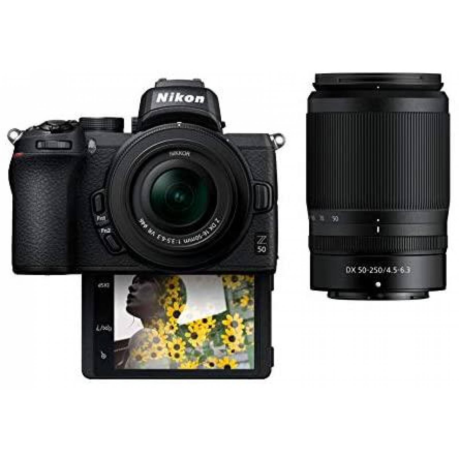 Camara profesional Nikon Z 50 DX lente 16-50mm y 50-250mm