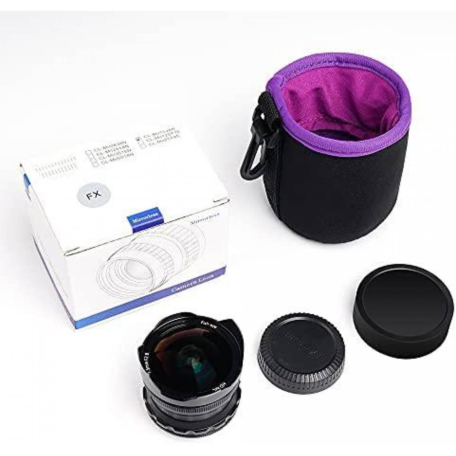 Lente camara PERGEAR Prime 7.5mm enfoque manual -Negro