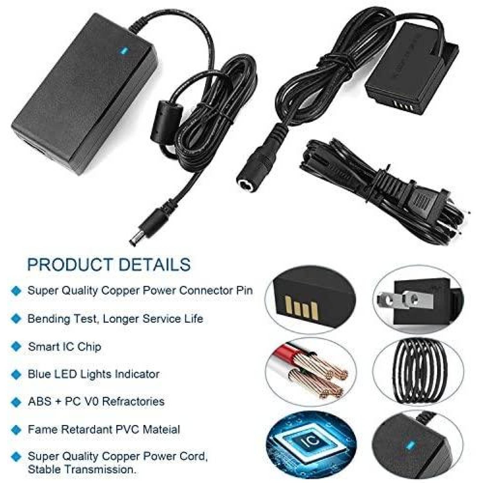 Adaptador De Corriente Fit-power Para Canon Eos Rebel T6i