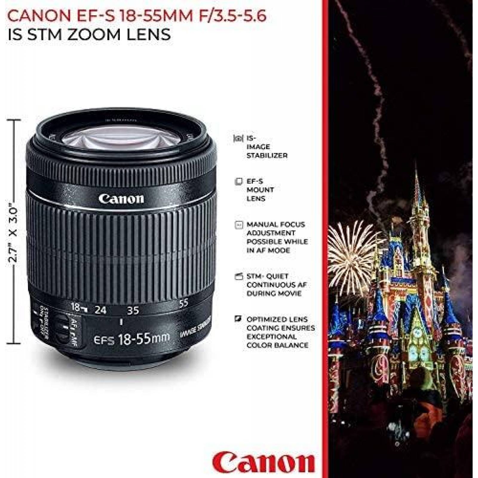 Camara DSLR Photo4Less Canon EOS Rebel T7 + accesorios-negro