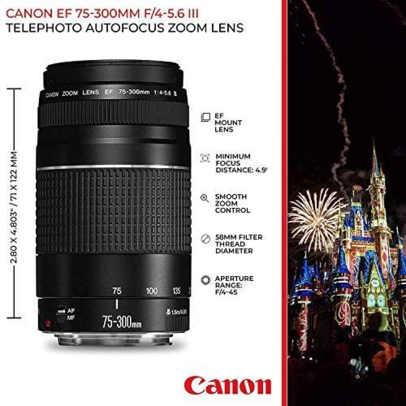 Camara DSLR Photo4Less Canon EOS Rebel T7 + accesorios-negro