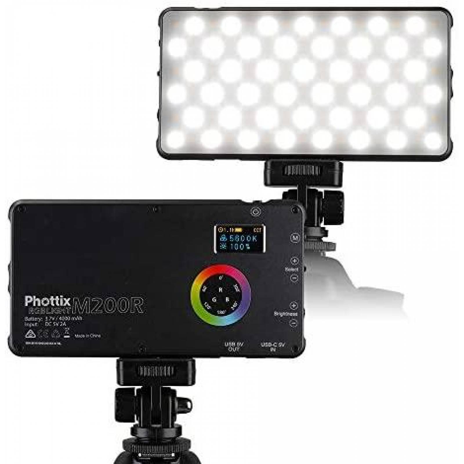 Lampara LED para Fotografia Phottix M200R RGB Ultraligera