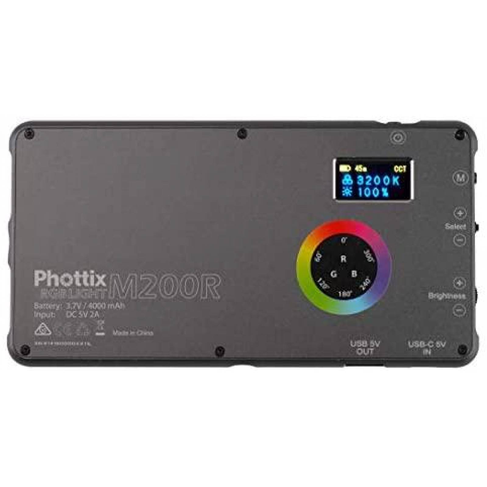 Lampara LED para Fotografia Phottix M200R RGB Ultraligera