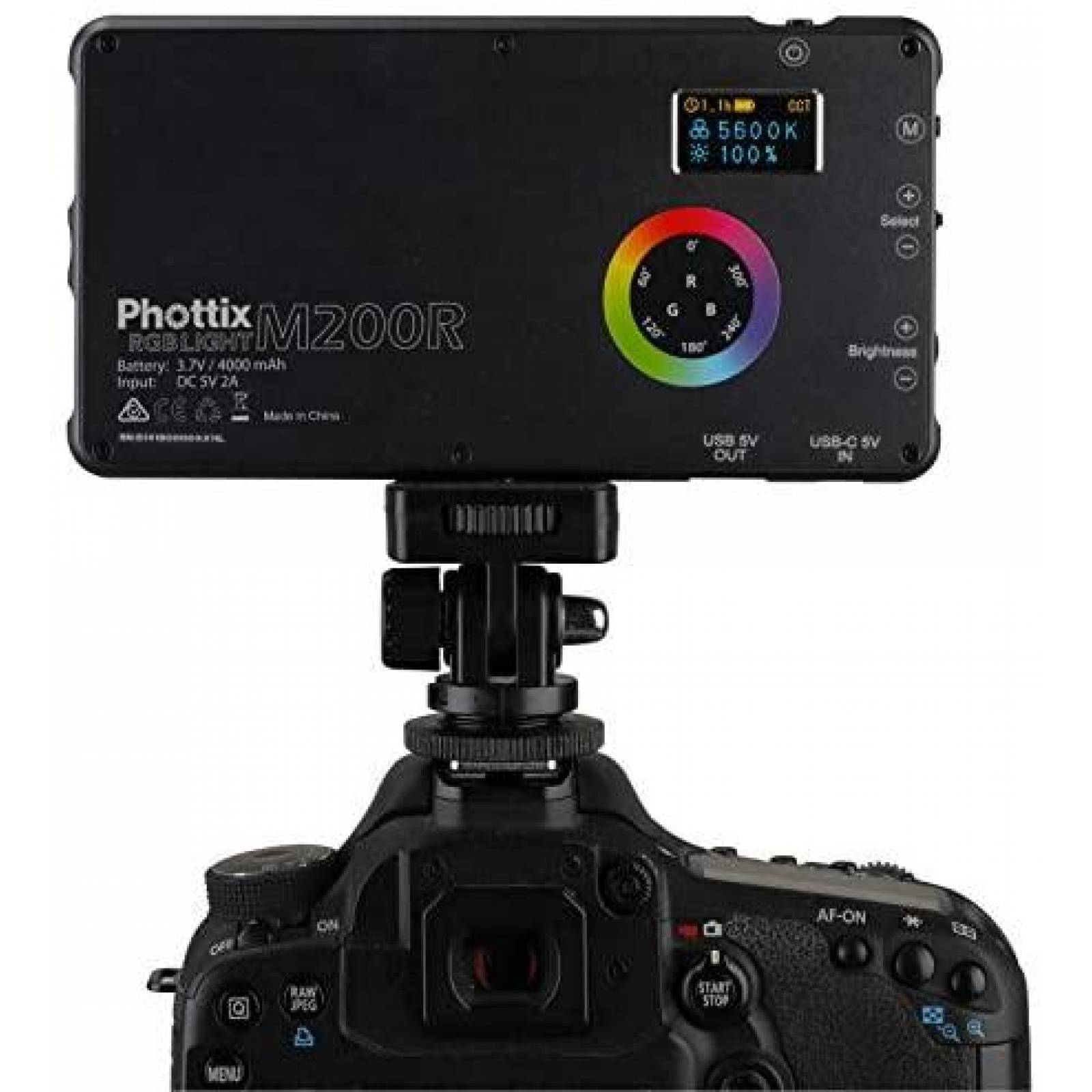 Lampara LED para Fotografia Phottix M200R RGB Ultraligera