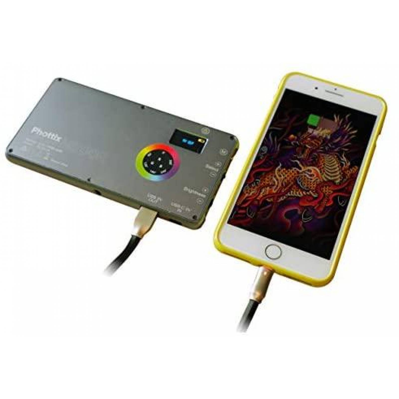 Lampara LED para Fotografia Phottix M200R RGB Ultraligera