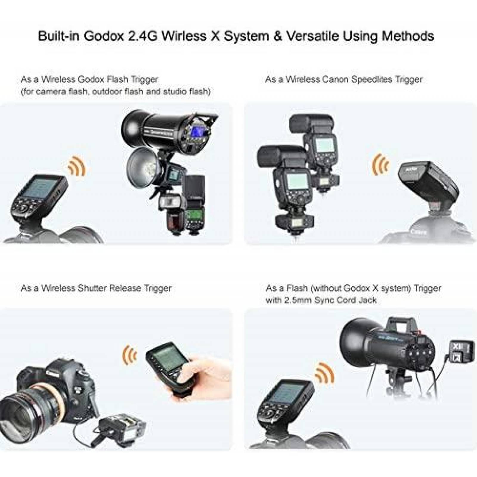 Control Disparador Godox XproC X1RC 1 Transmisor 2 Receptor